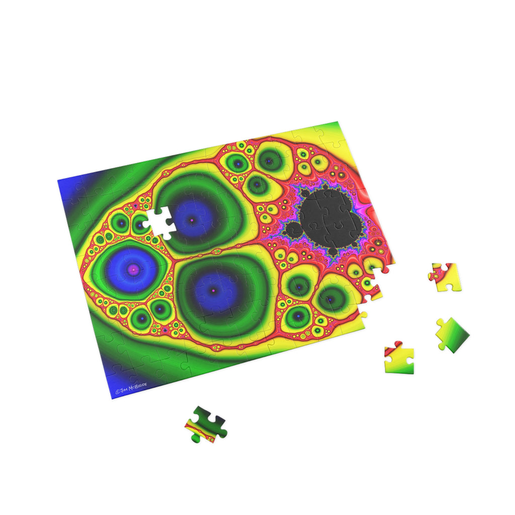 Psychedelic Fractal Jigsaw Puzzle: Vibrant Colors, Fun Challenge (1000-Piece)