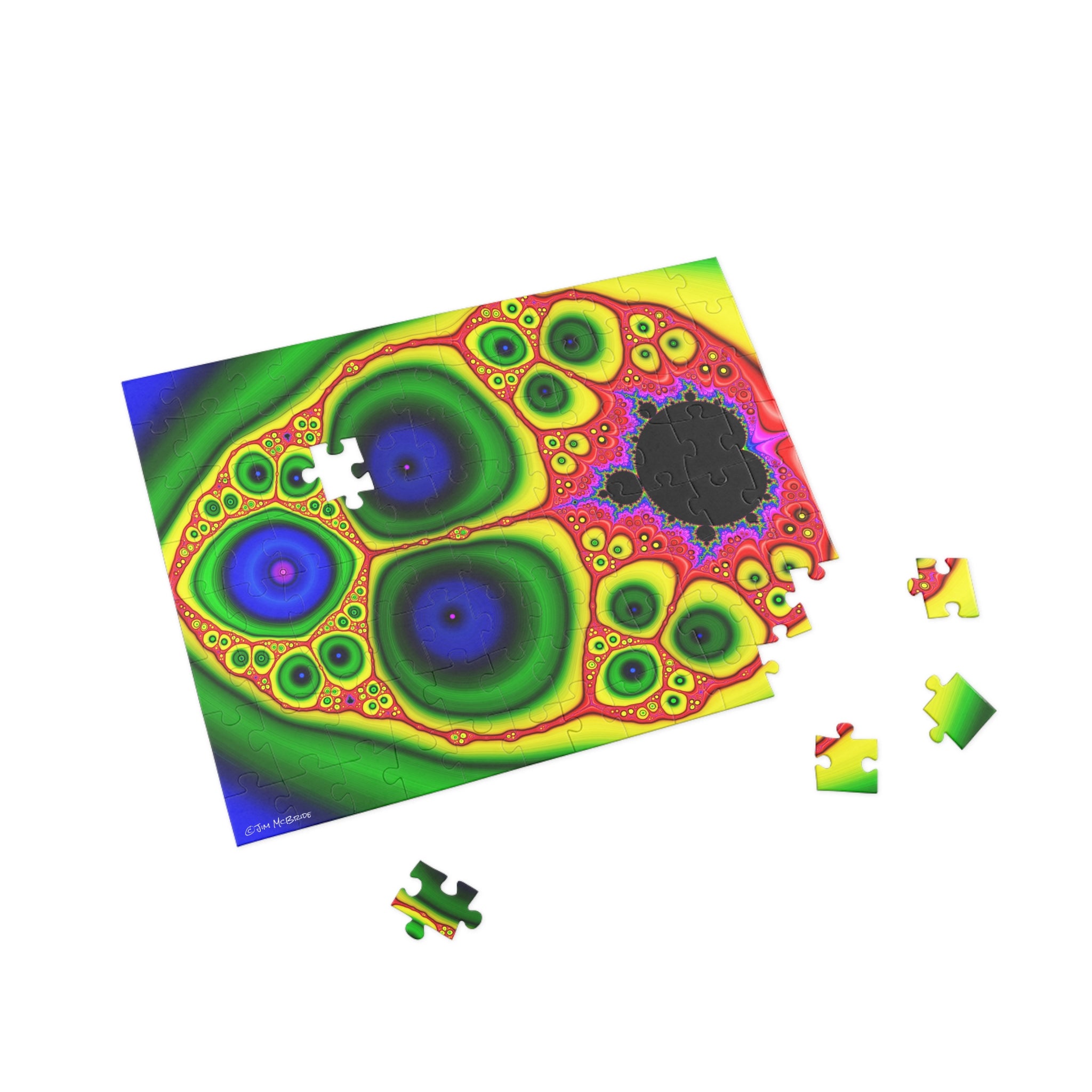 Psychedelic Fractal Jigsaw Puzzle: Vibrant Colors, Fun Challenge (1000-Piece)