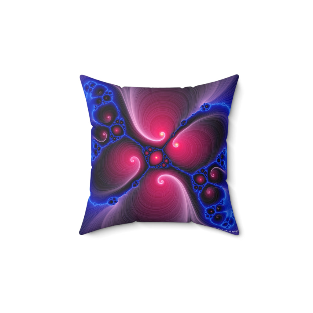 Fractal Art Pillow: Psychedelic Boho Decor