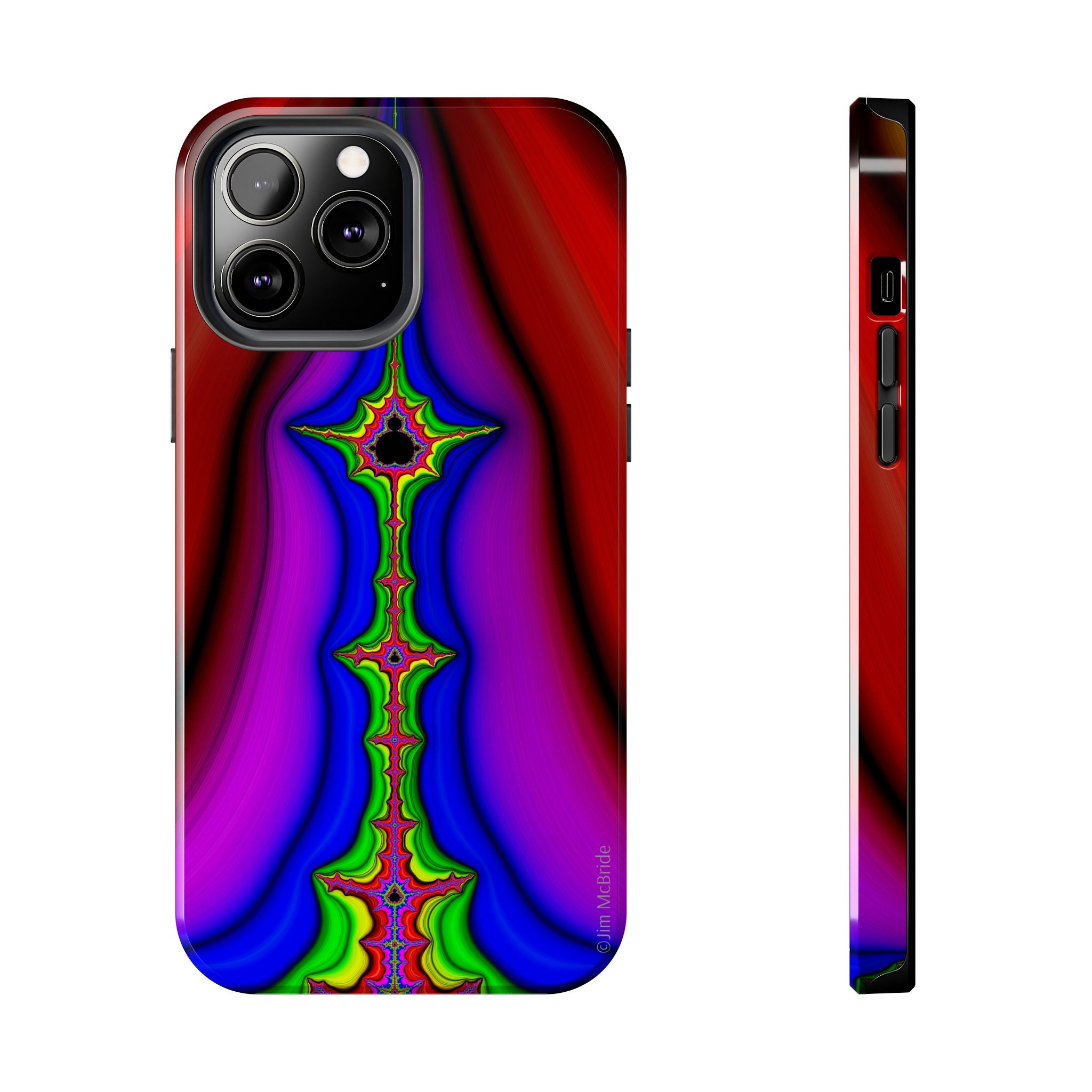 Psychedelic Fractal Tough Phone Case: Colorful Trippy Art