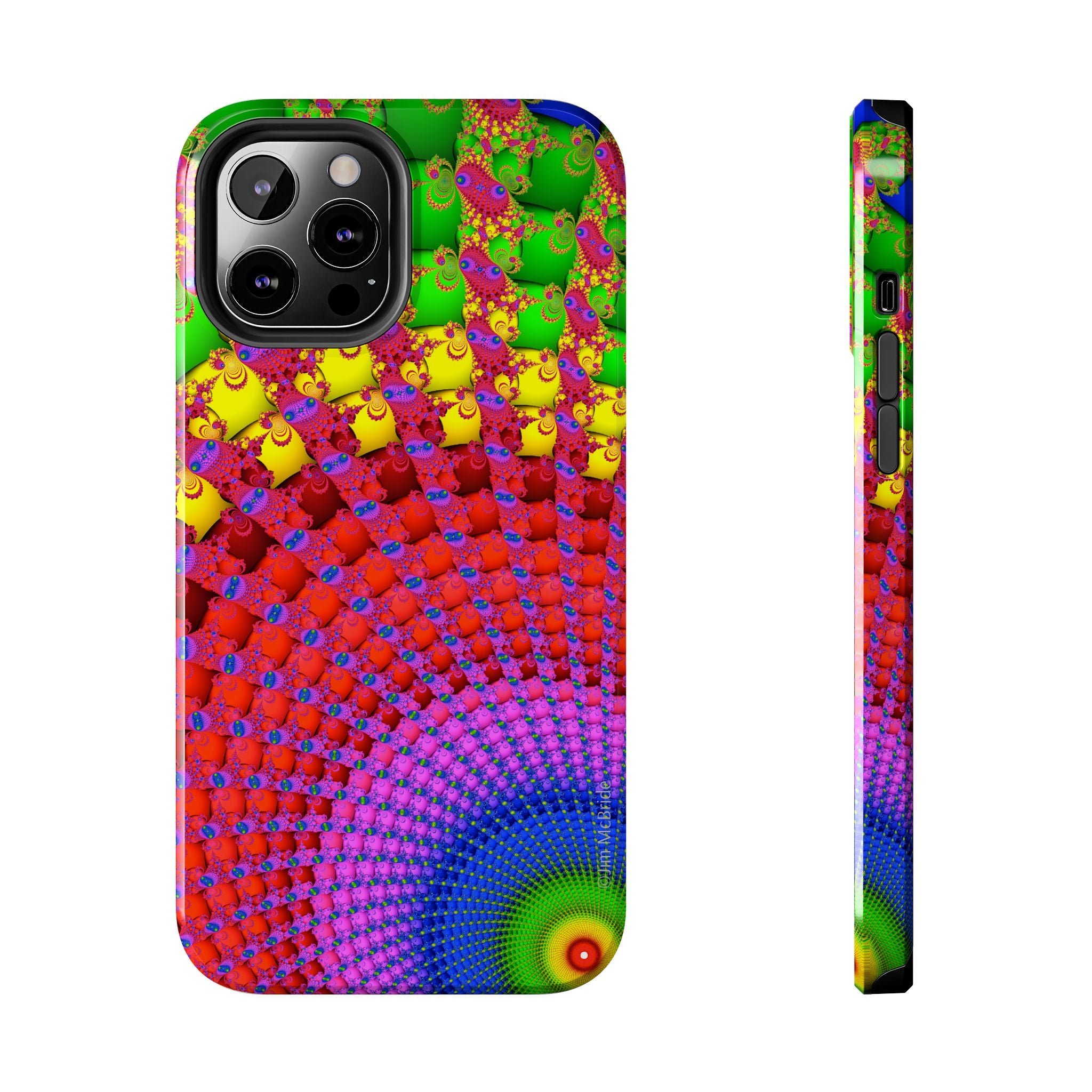 Psychedelic Fractal Tough Phone Case: Colorful Trippy Art