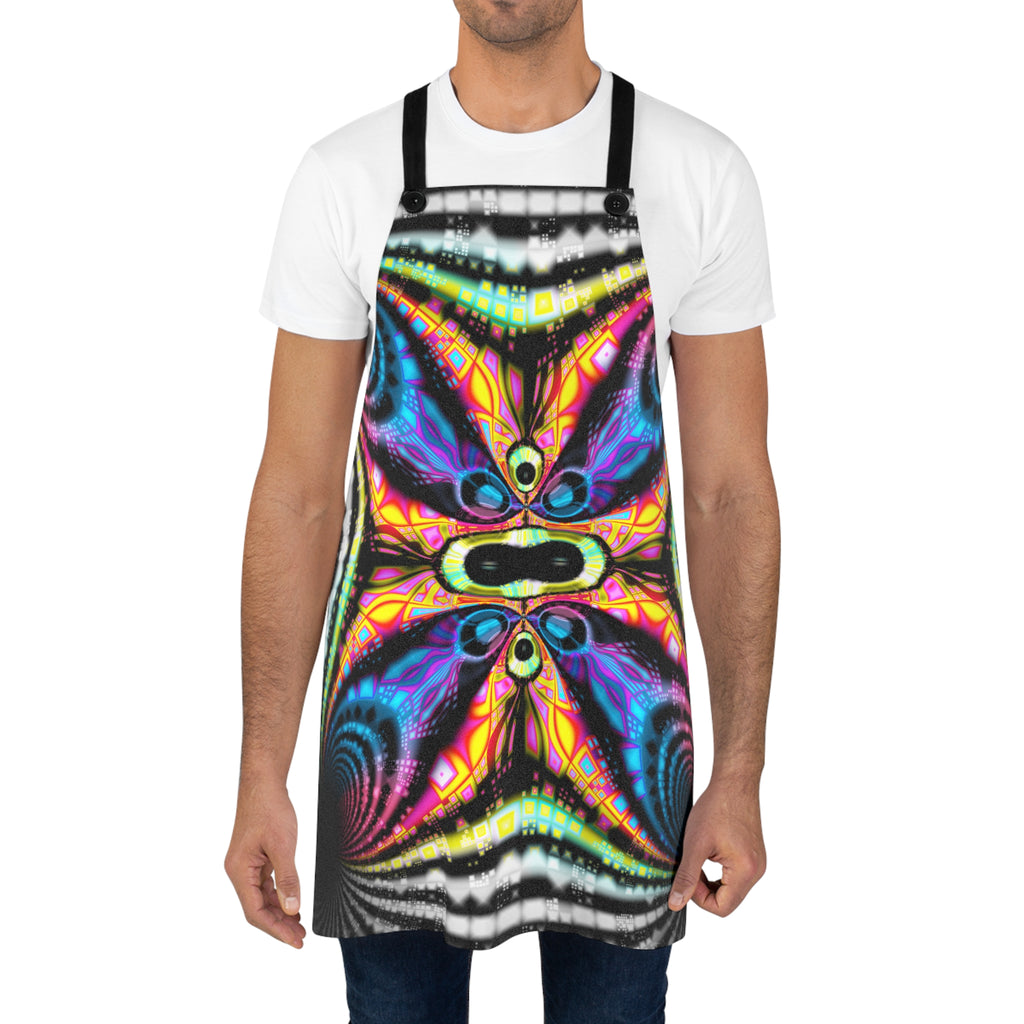 Fractal Art Apron: Colorful Psychedelic Kitchen Decor
