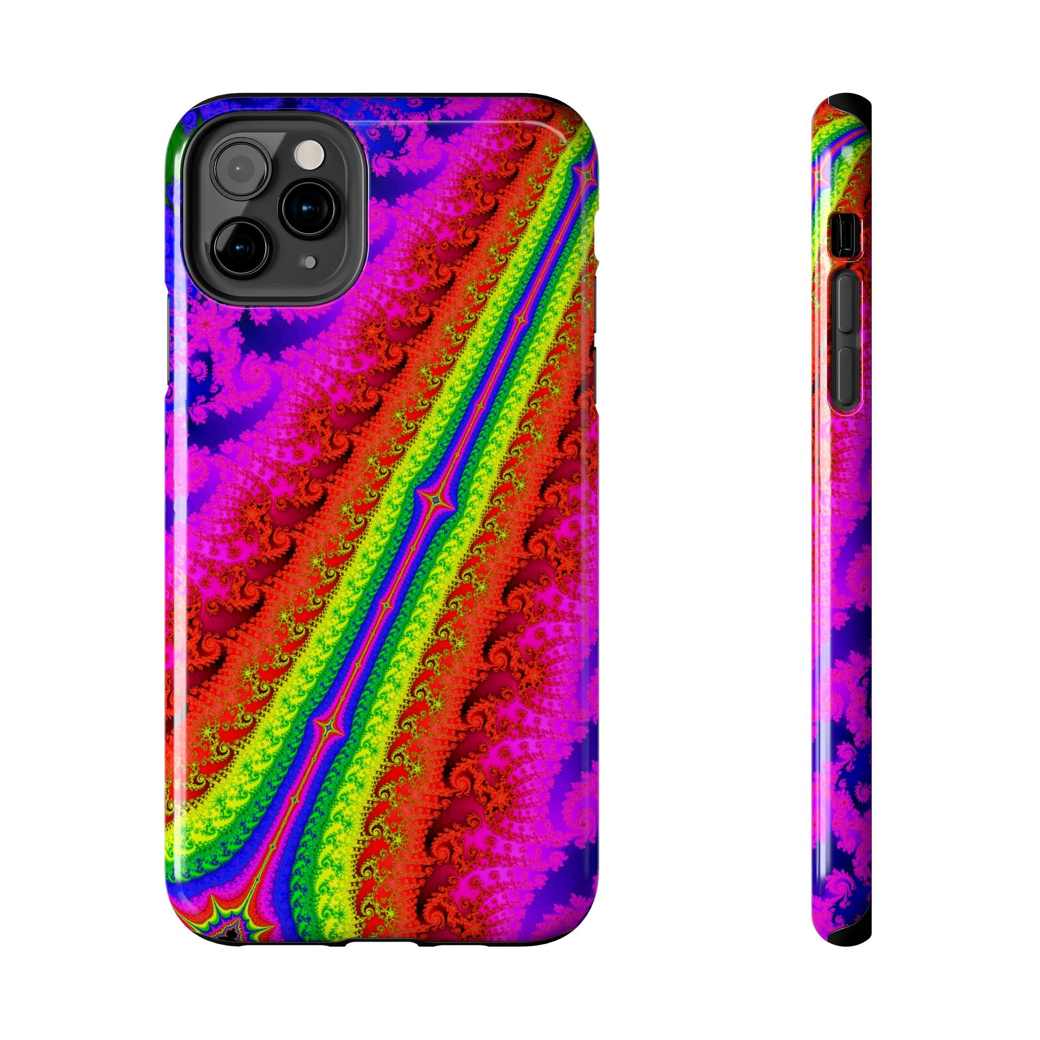 Psychedelic Fractal Tough Phone Case: Colorful Trippy Art