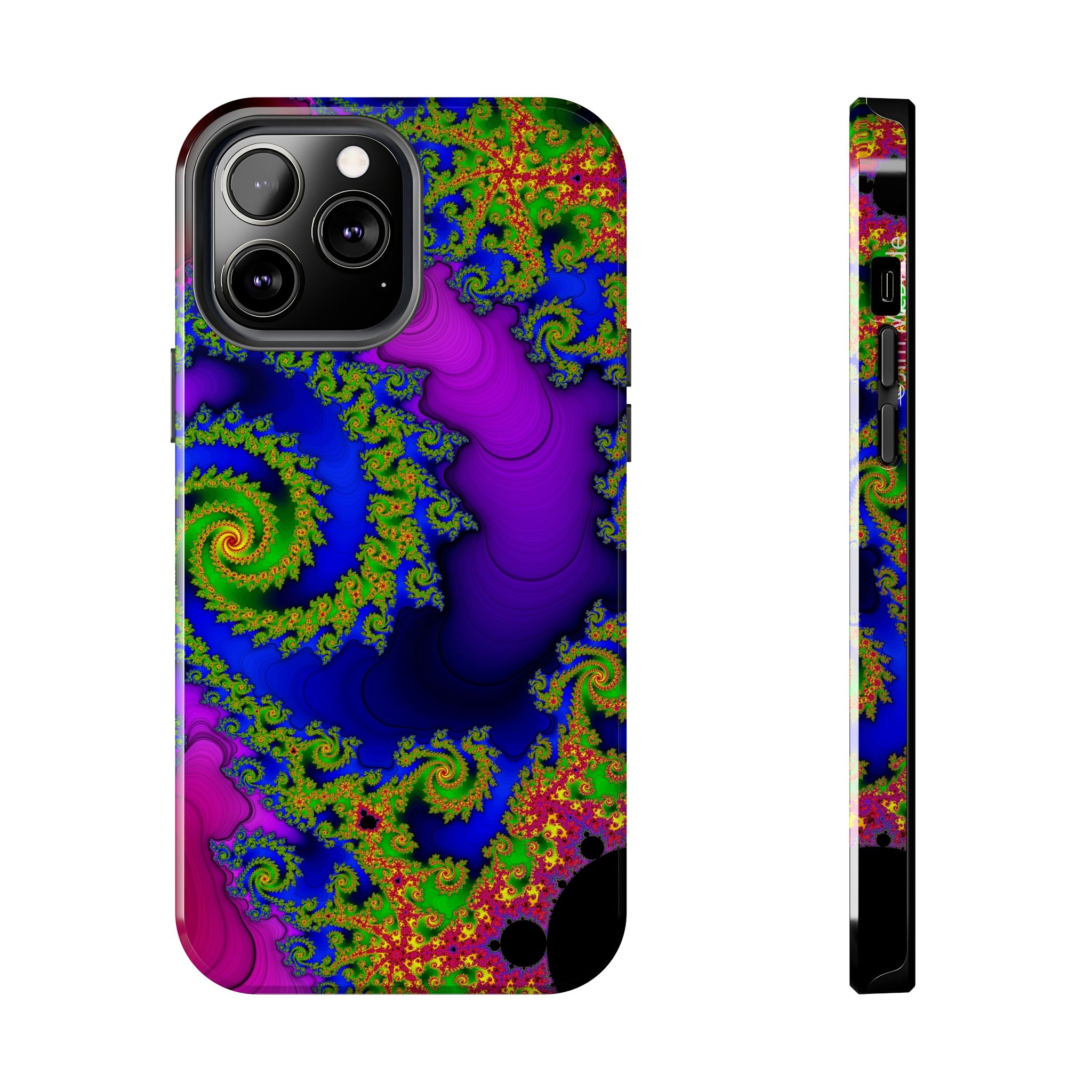 Psychedelic Fractal Tough Phone Case: Colorful Trippy Art