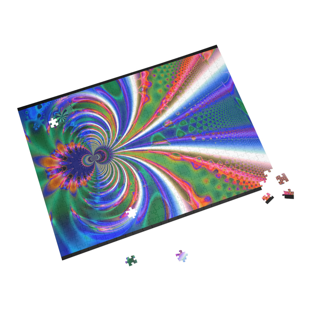 Psychedelic Fractal Jigsaw Puzzle: Vibrant Colors, Fun Challenge (1000-Piece)