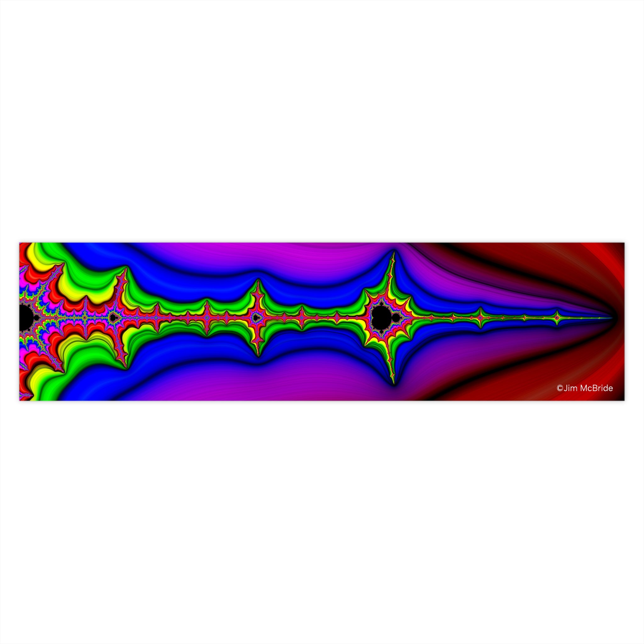Fractal Bumper Sticker: Trippy Abstract Art, Waterproof Vinyl