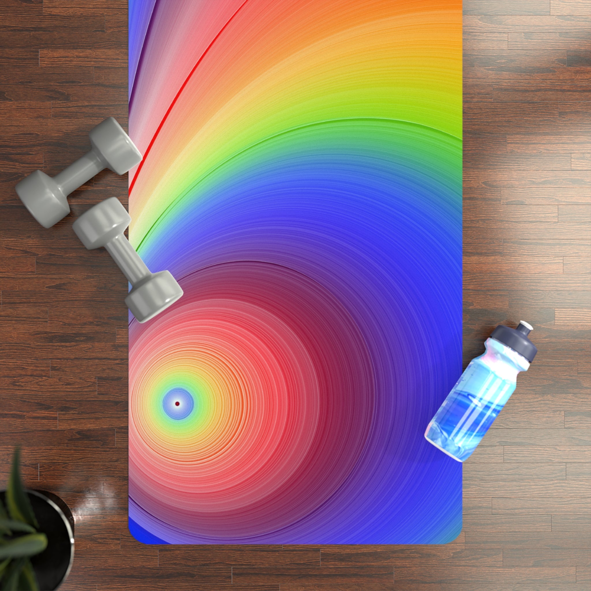 Mandala Rubber Yoga Mat: Sacred Geometry, Vibrant Fractal Design