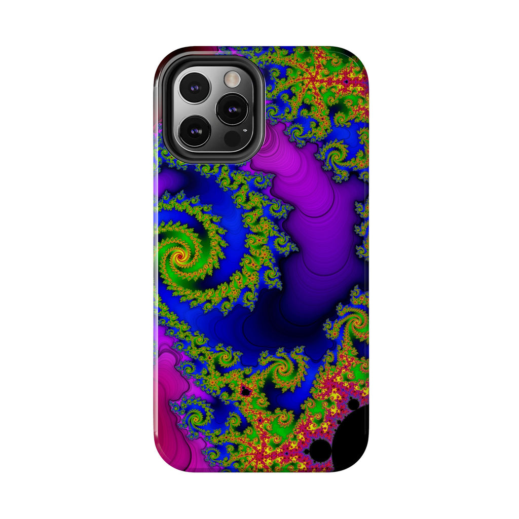 Psychedelic Fractal Tough Phone Case: Colorful Trippy Art