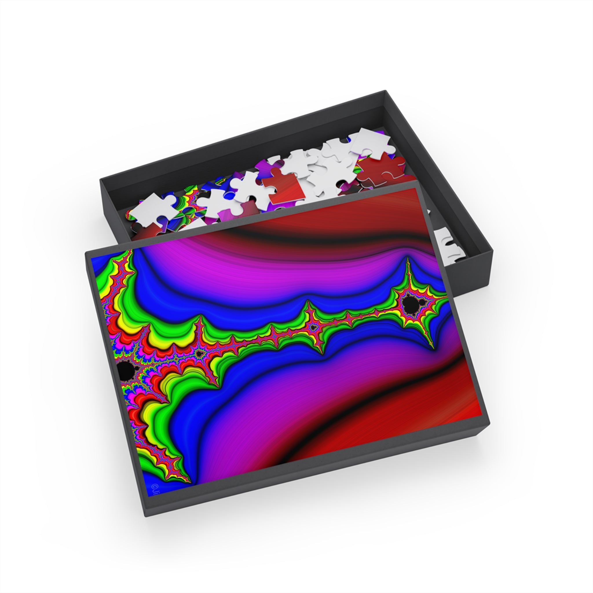 Psychedelic Fractal Jigsaw Puzzle: Vibrant Colors, Fun Challenge (1000-Piece)