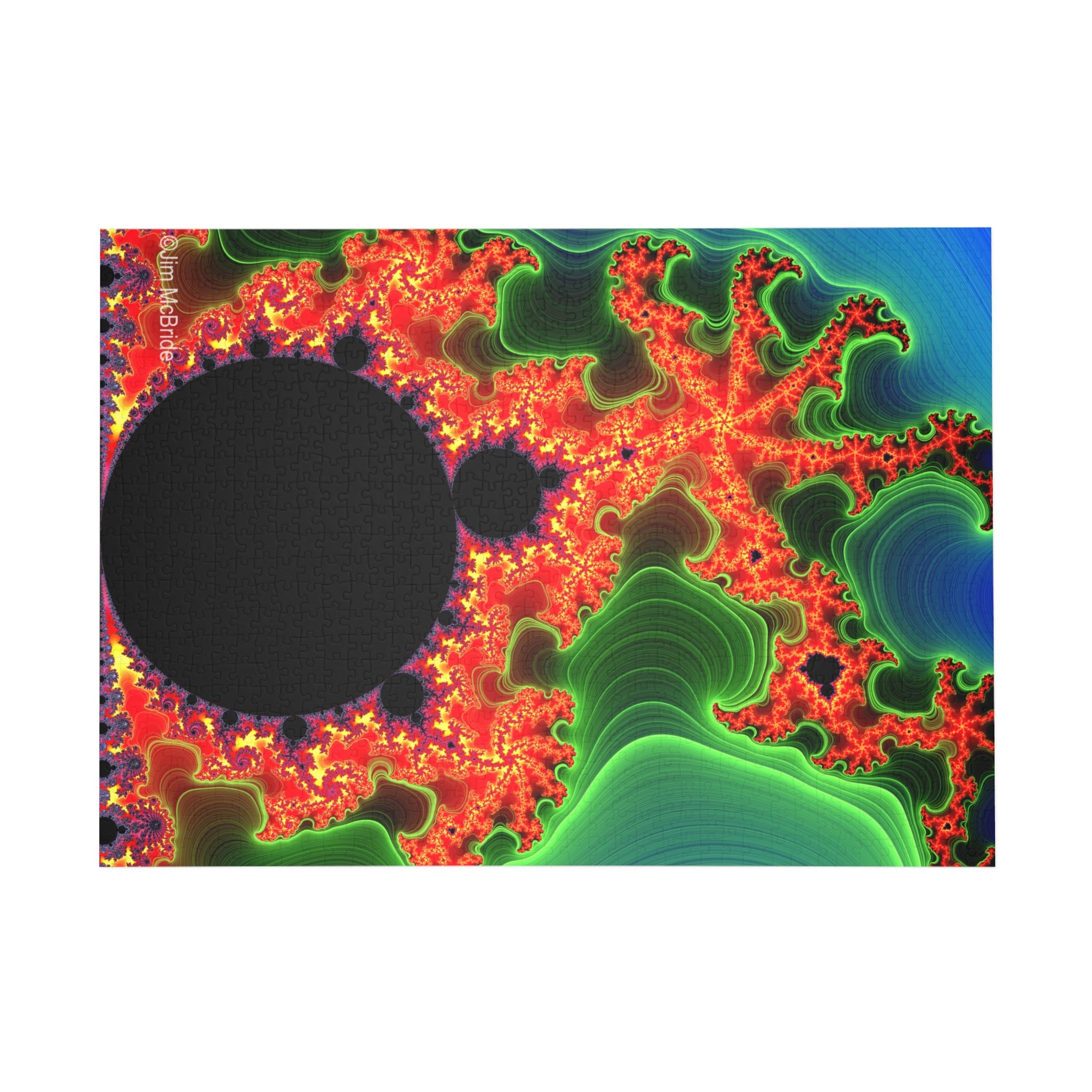 Psychedelic Fractal Jigsaw Puzzle: Vibrant Colors, Fun Challenge (1000-Piece)