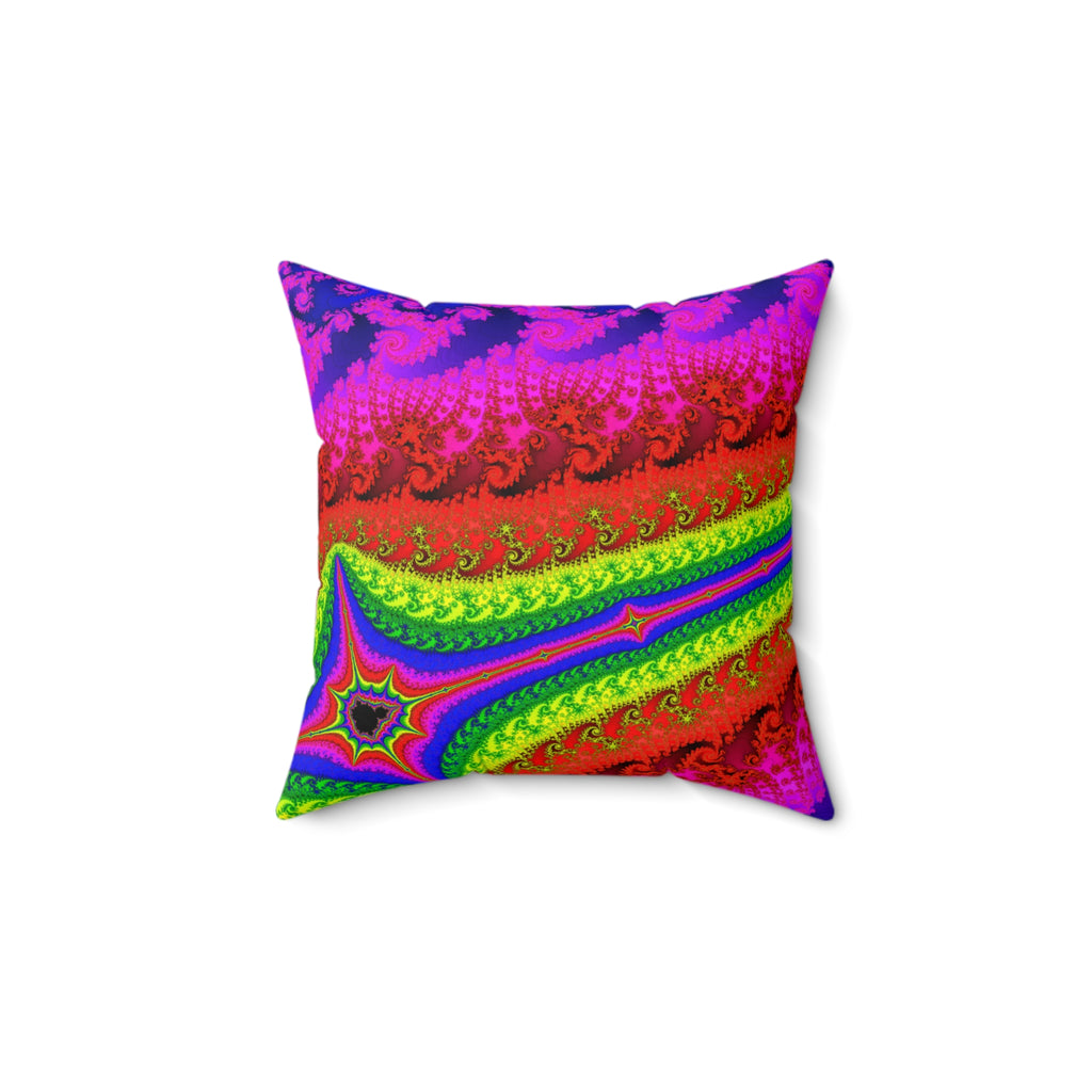 Fractal Art Pillow: Psychedelic Boho Decor