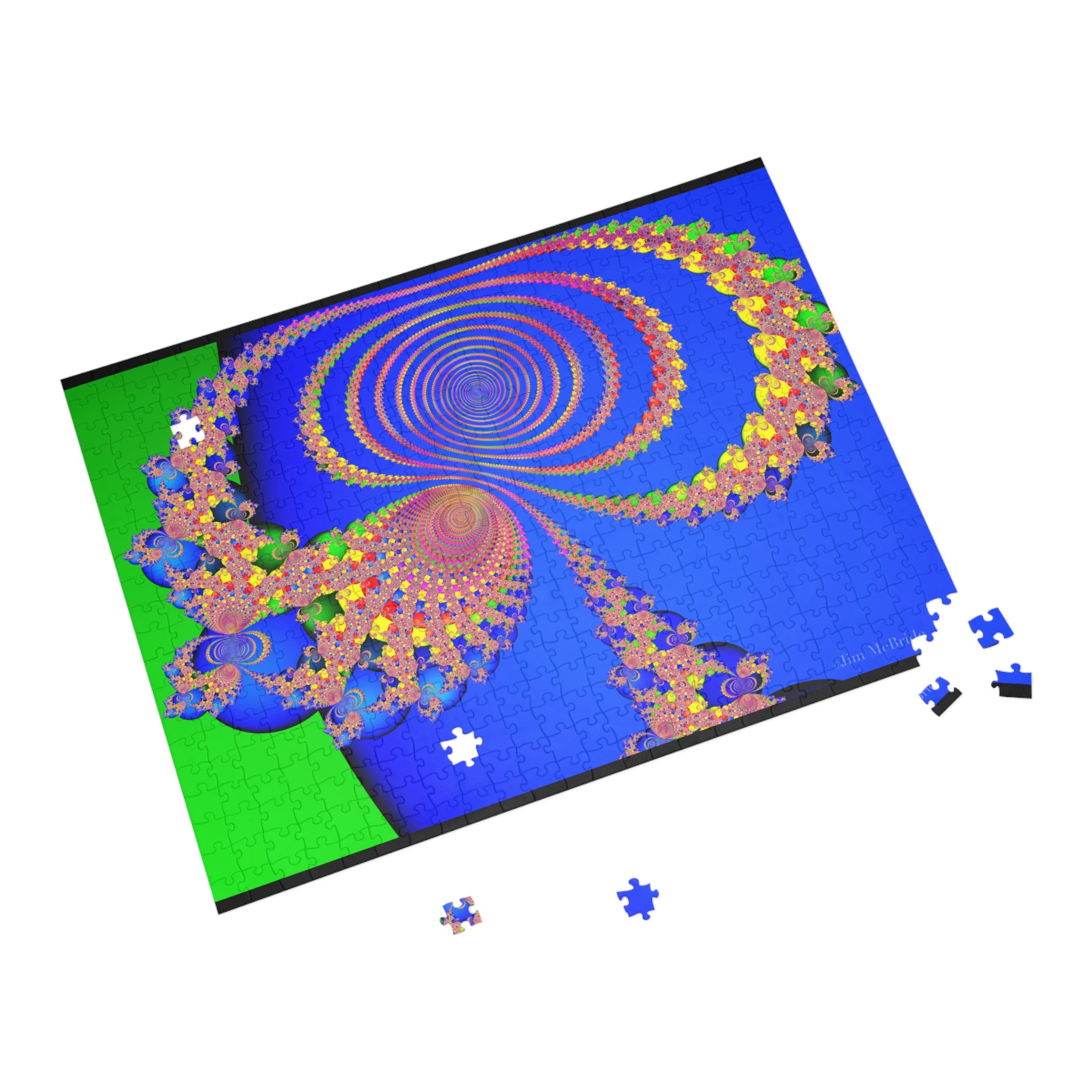 Psychedelic Fractal Jigsaw Puzzle: Vibrant Colors, Fun Challenge (1000-Piece)