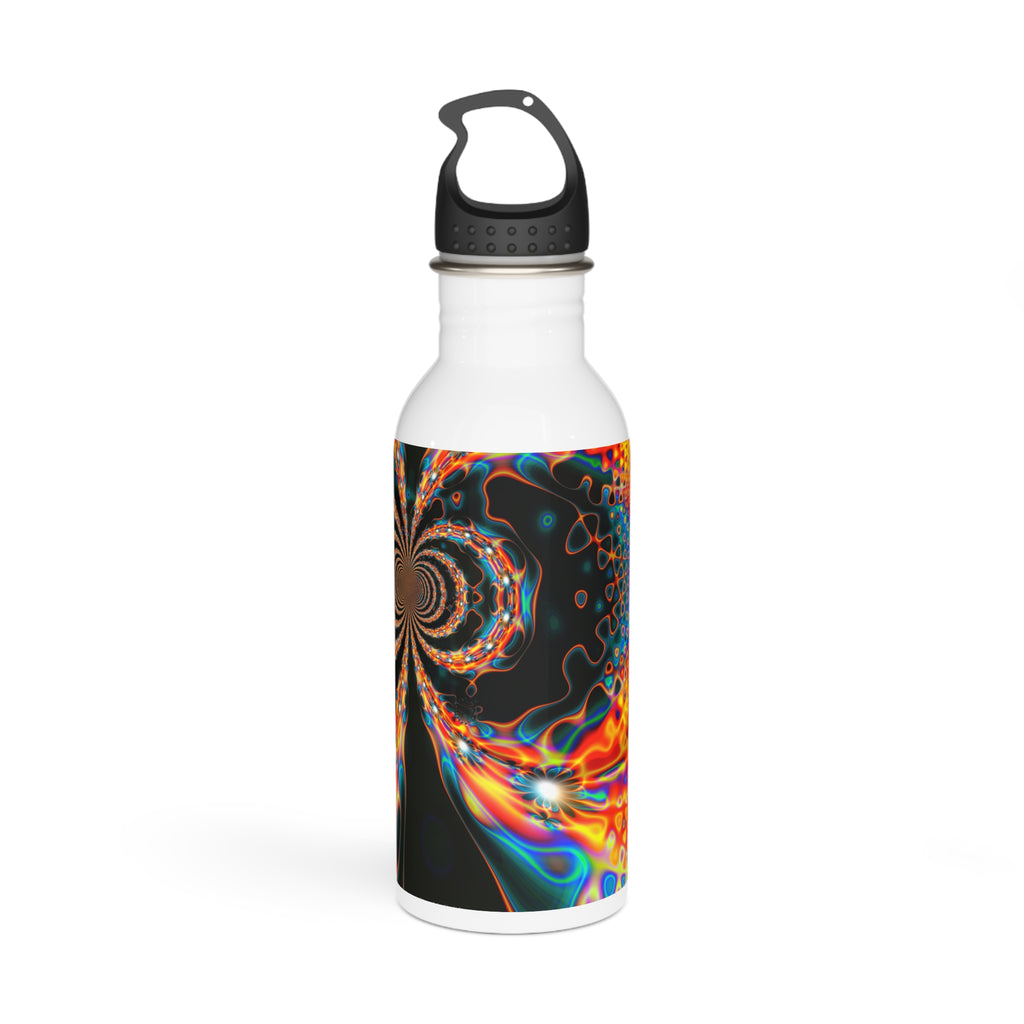 Fractal Stainless Steel Water Bottle: Psychedelic Art, 20oz