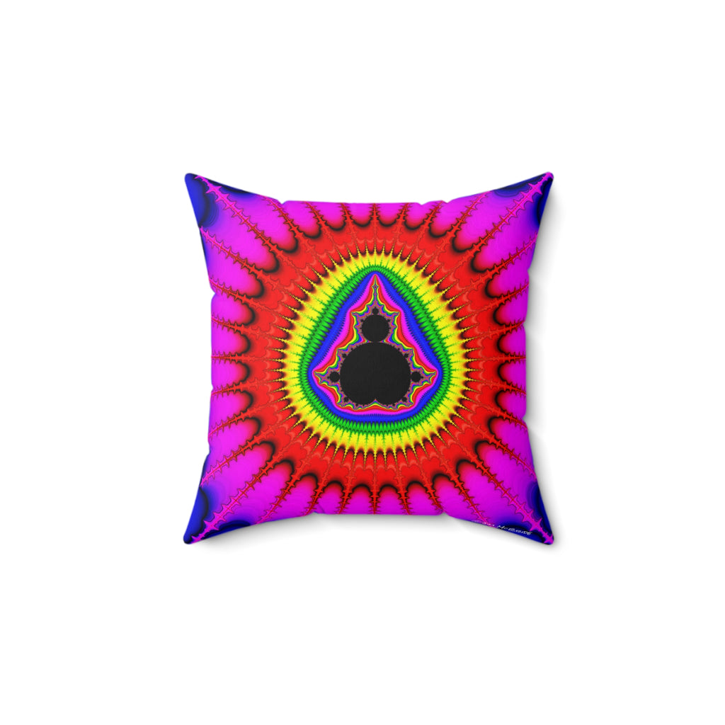 Fractal Art Pillow: Psychedelic Boho Decor