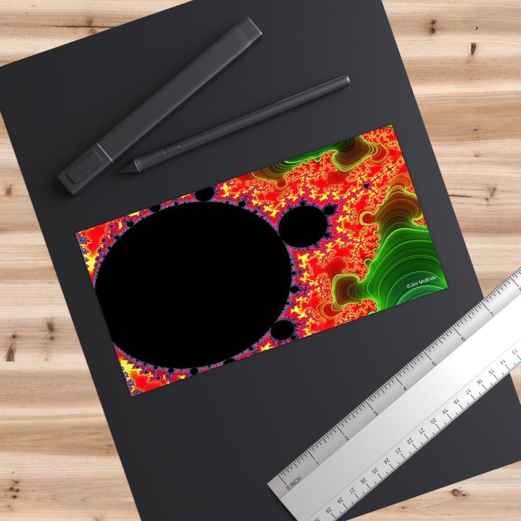 Fractal Bumper Sticker: Trippy Abstract Art, Waterproof Vinyl