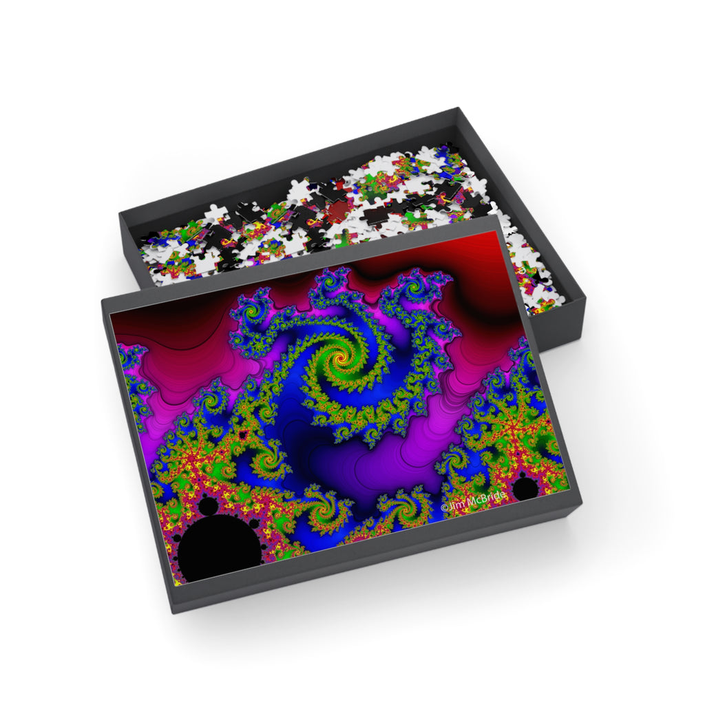 Psychedelic Fractal Jigsaw Puzzle: Vibrant Colors, Fun Challenge (1000-Piece)