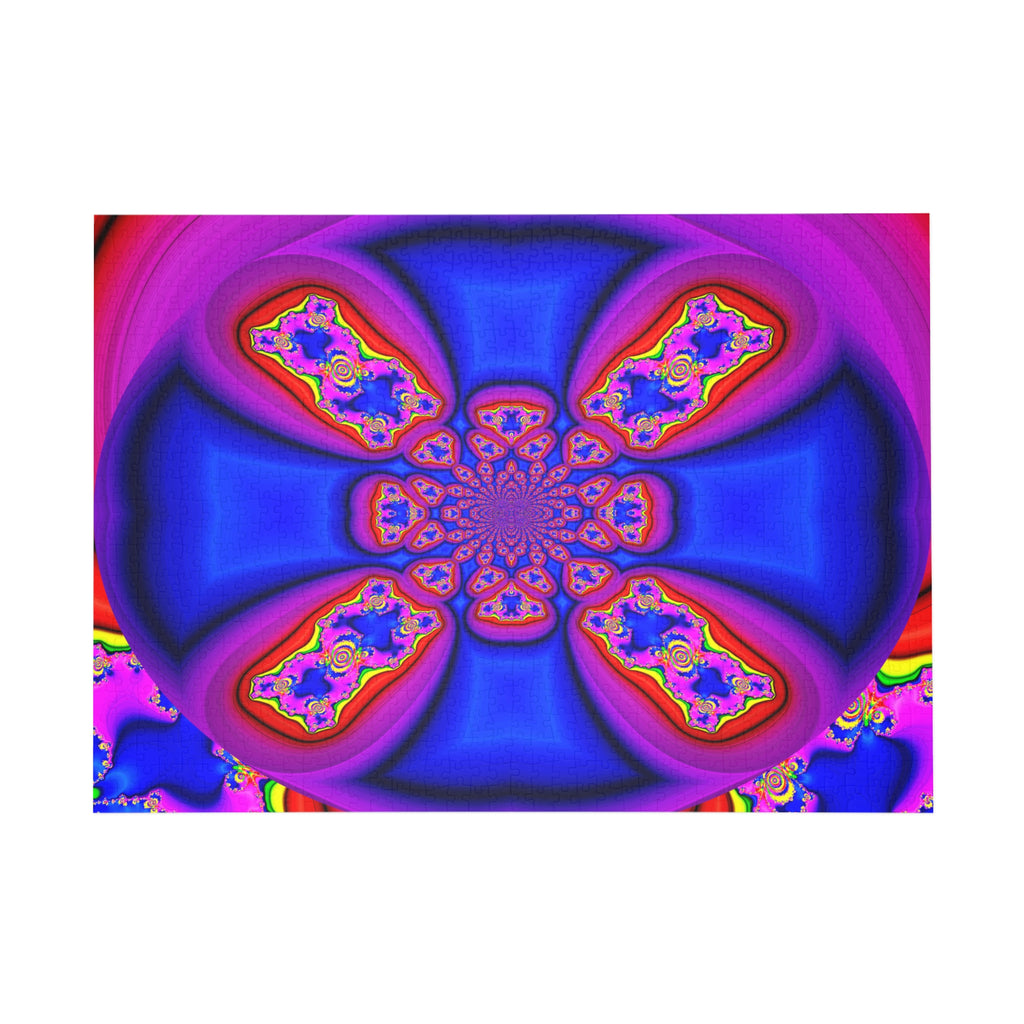 Psychedelic Fractal Jigsaw Puzzle: Vibrant Colors, Fun Challenge (1000-Piece)