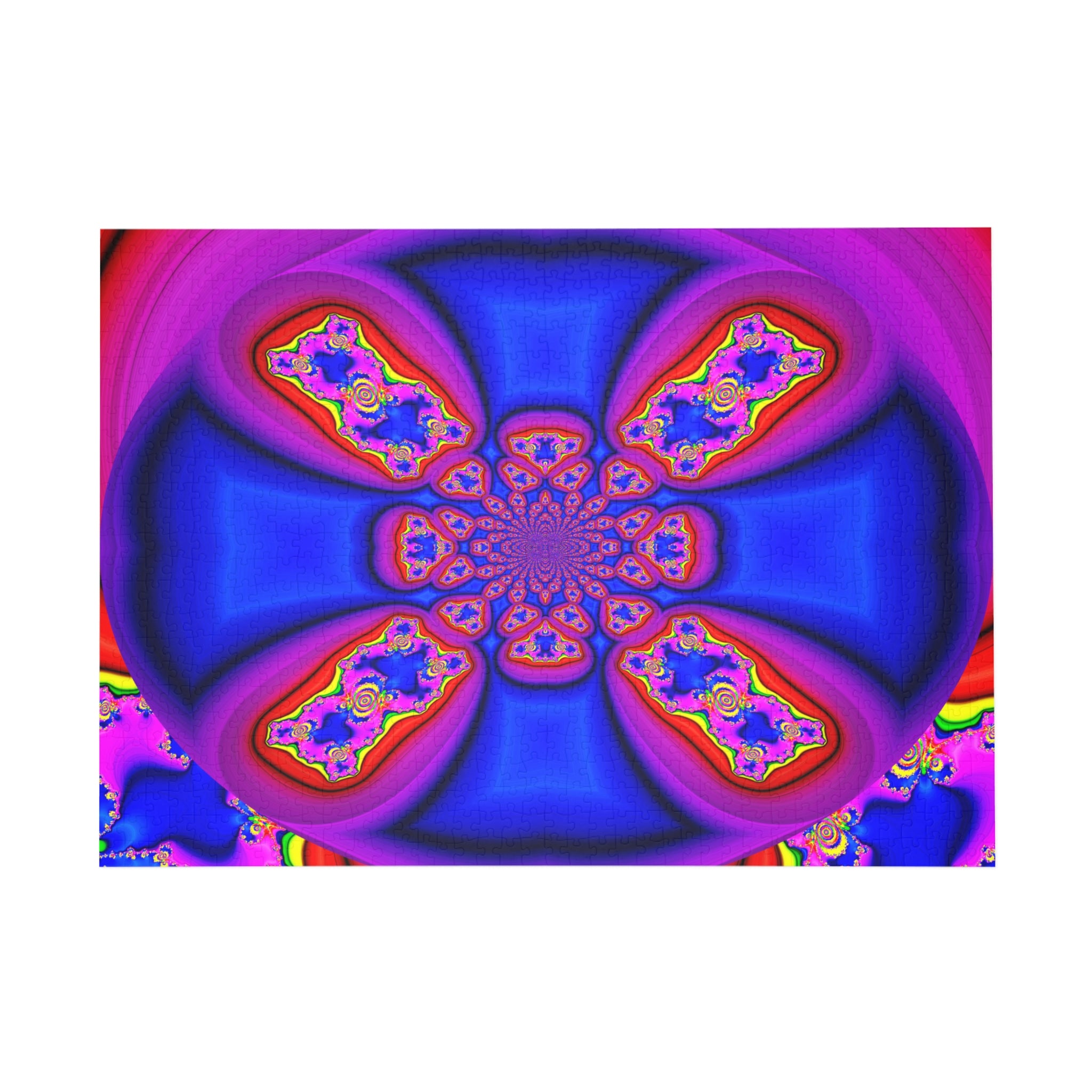 Psychedelic Fractal Jigsaw Puzzle: Vibrant Colors, Fun Challenge (1000-Piece)