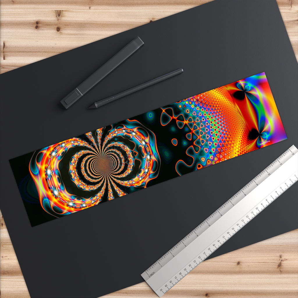 Trippy Fractal Bumper Sticker: Psychedelic Fibonacci Spiral Art