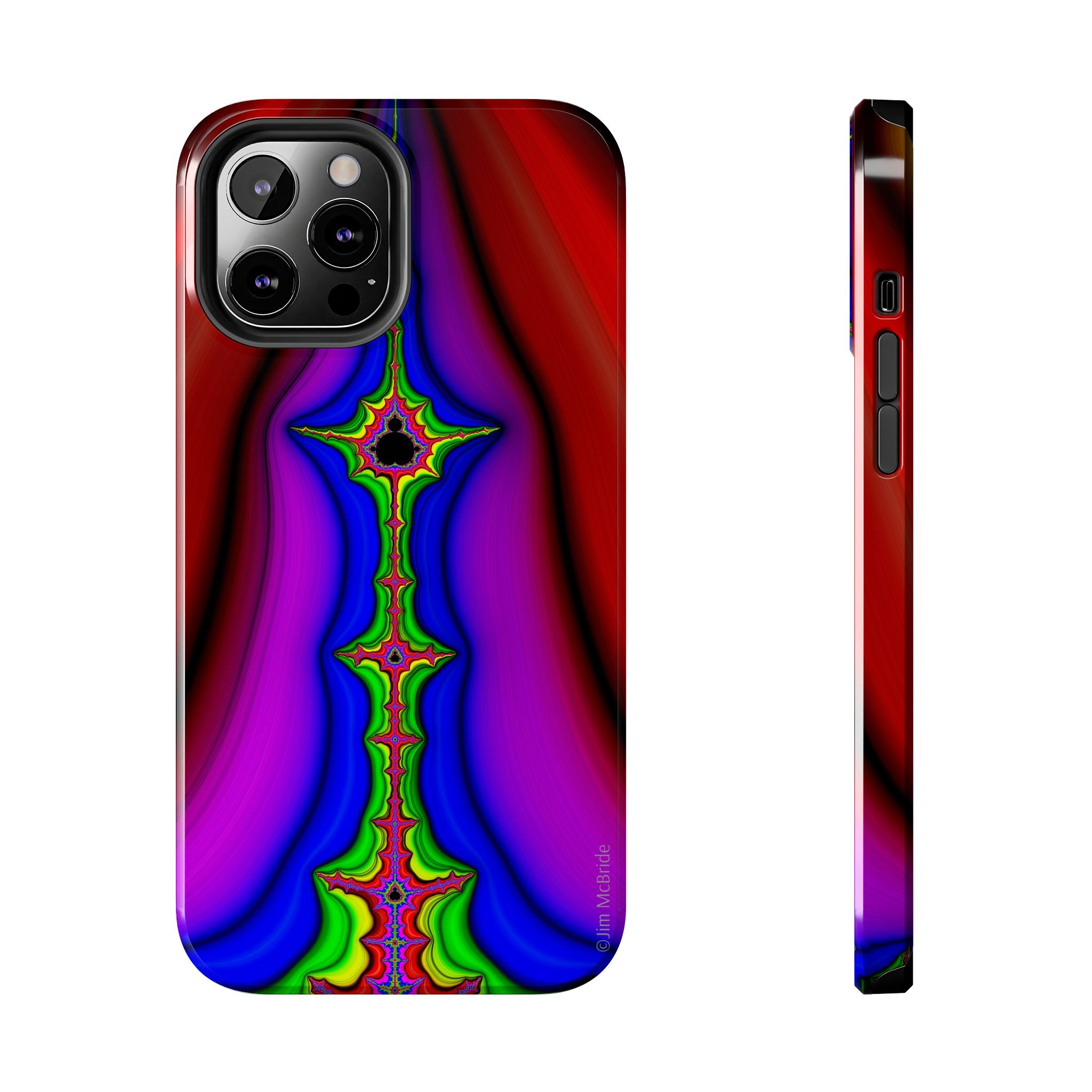 Psychedelic Fractal Tough Phone Case: Colorful Trippy Art