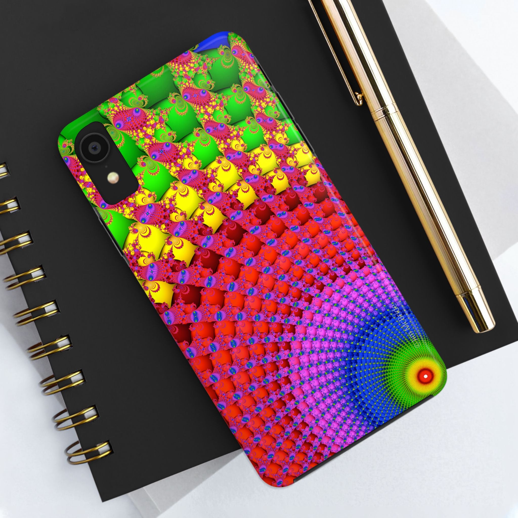 Psychedelic Fractal Tough Phone Case: Colorful Trippy Art