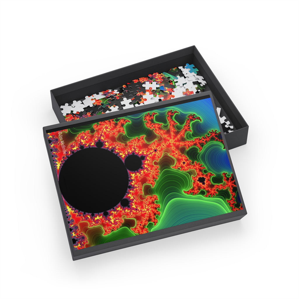 Psychedelic Fractal Jigsaw Puzzle: Vibrant Colors, Fun Challenge (1000-Piece)