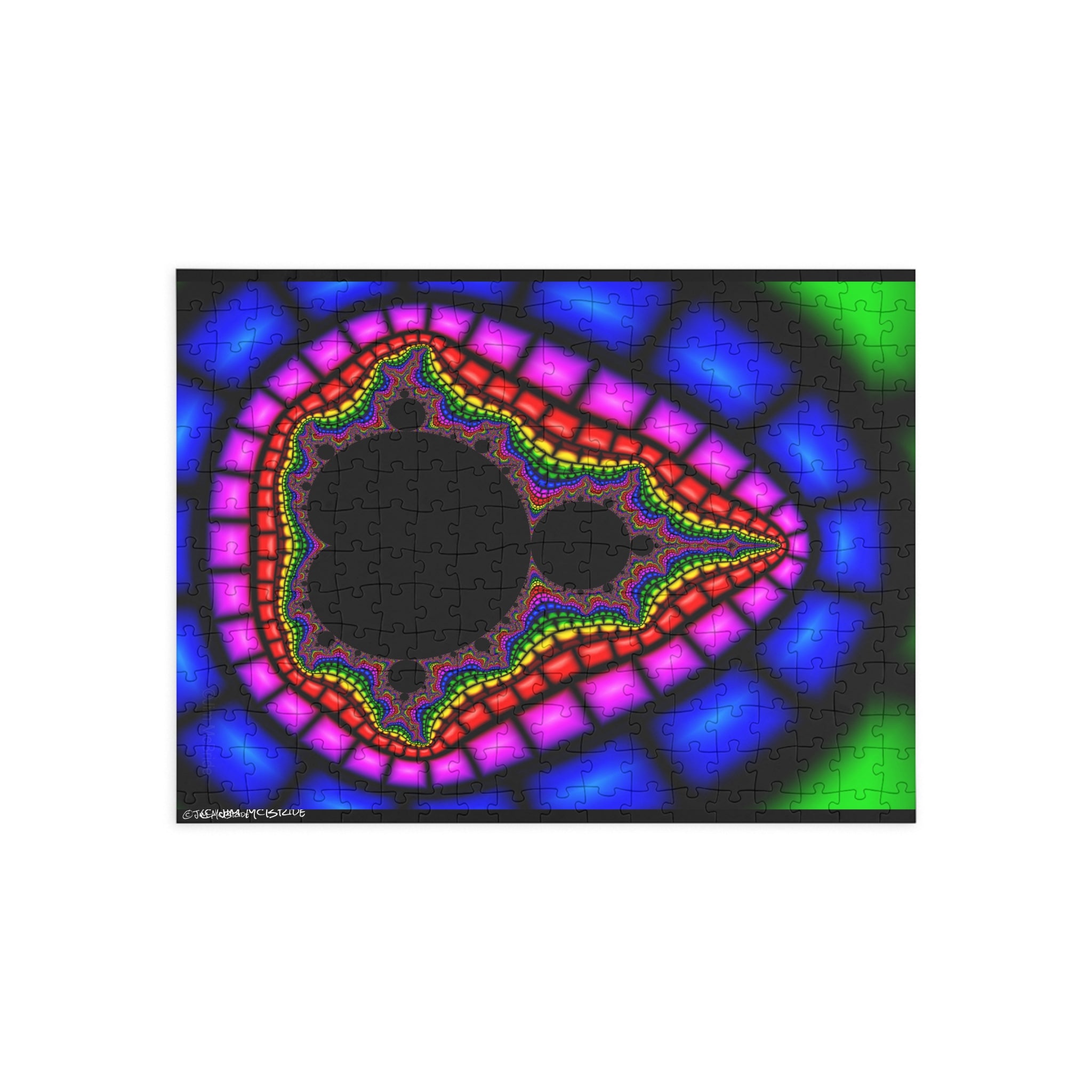 Psychedelic Fractal Jigsaw Puzzle: Vibrant Colors, Fun Challenge (1000-Piece)