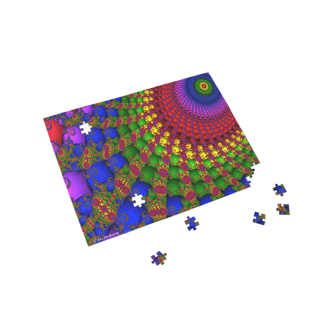 Psychedelic Fractal Jigsaw Puzzle: Vibrant Colors, Fun Challenge (1000-Piece)