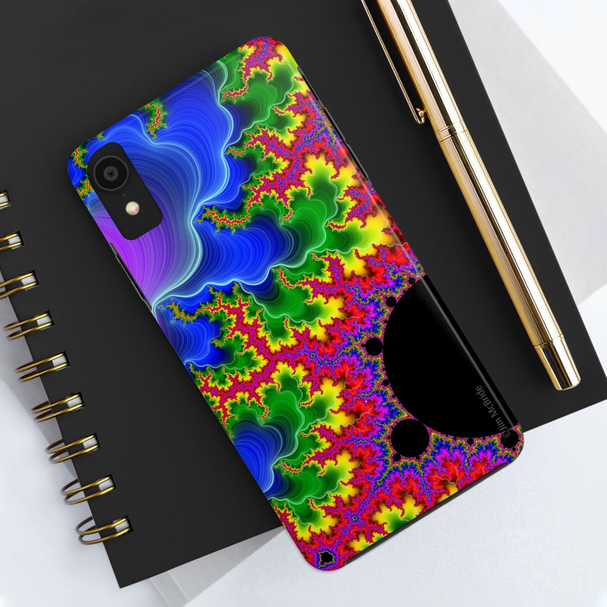 Psychedelic Fractal Tough Phone Case: Colorful Trippy Art