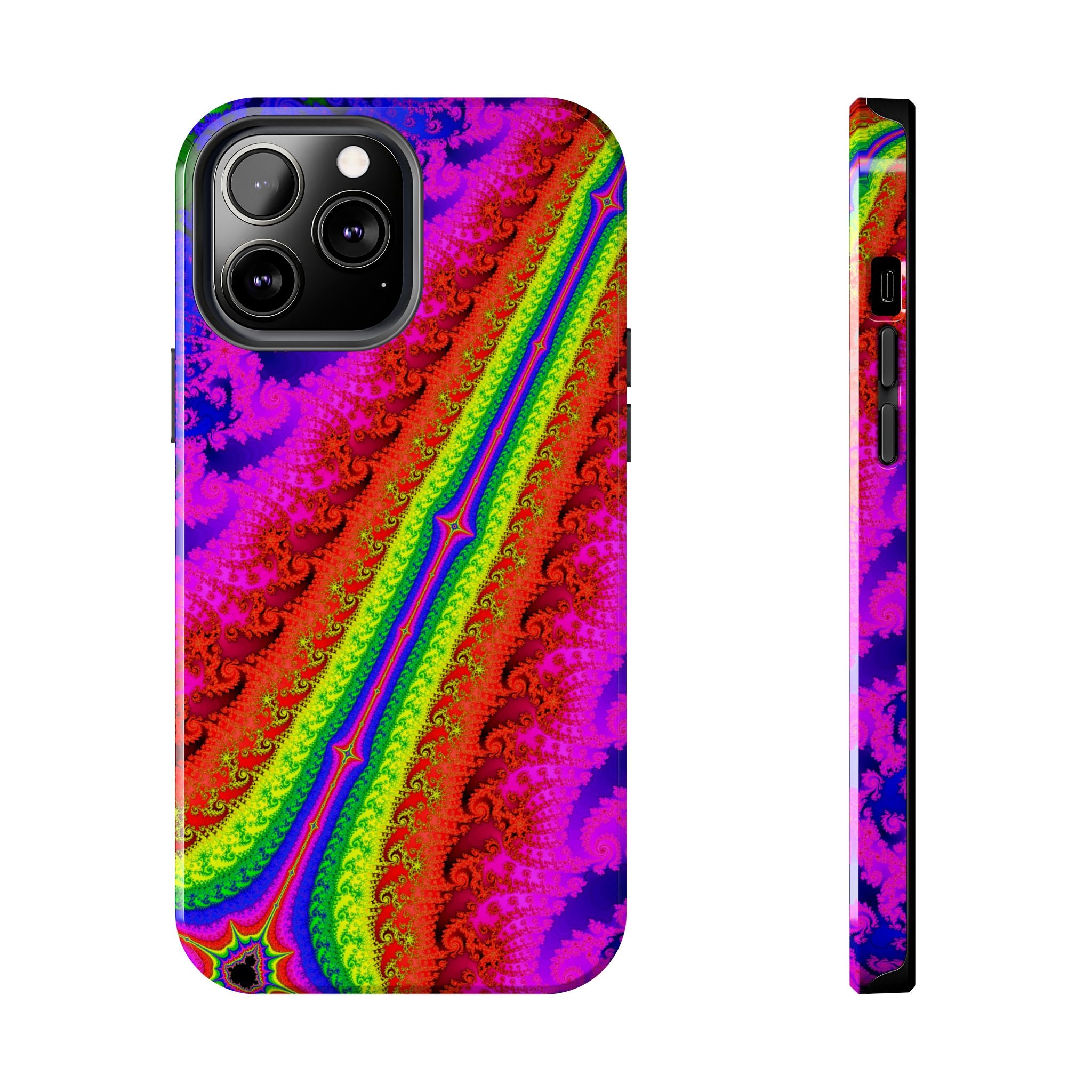 Psychedelic Fractal Tough Phone Case: Colorful Trippy Art
