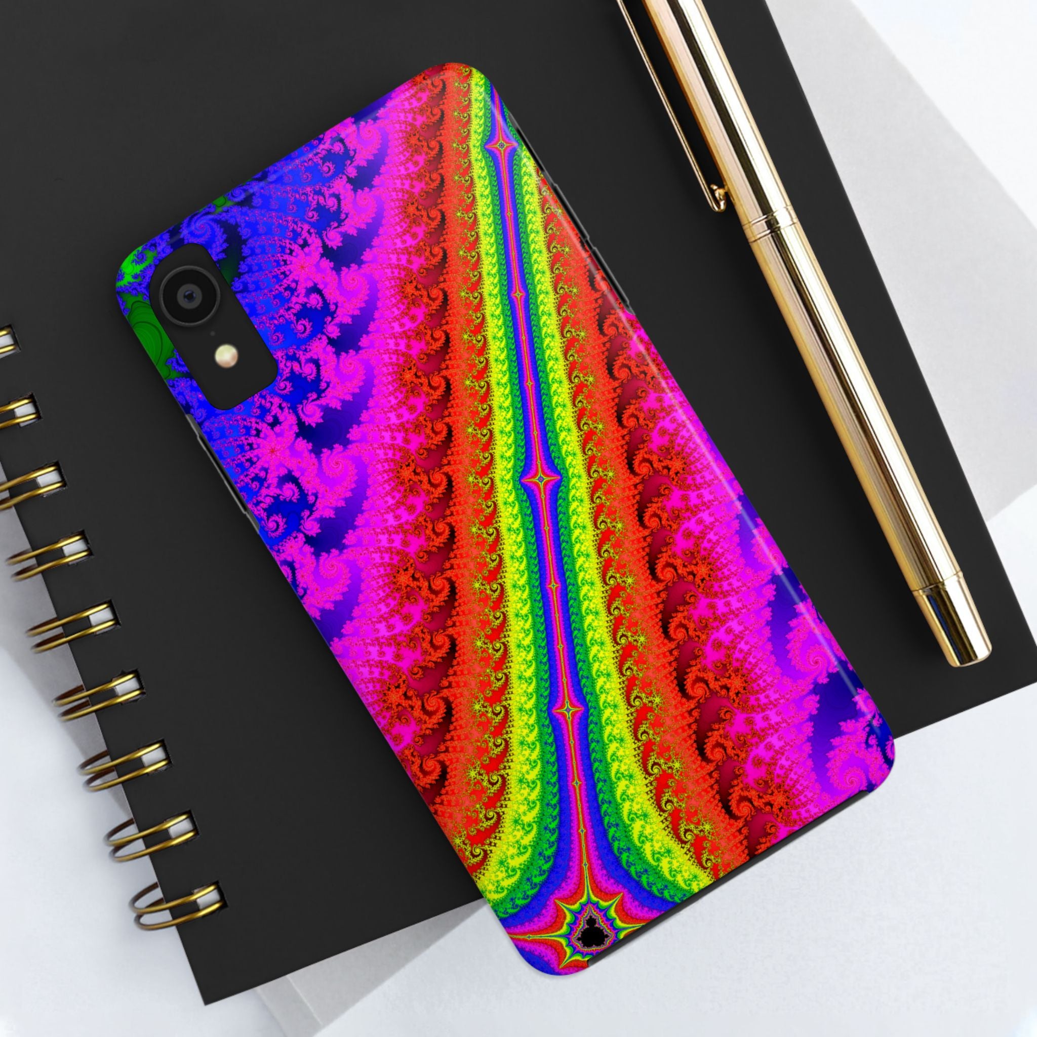 Psychedelic Fractal Tough Phone Case: Colorful Trippy Art