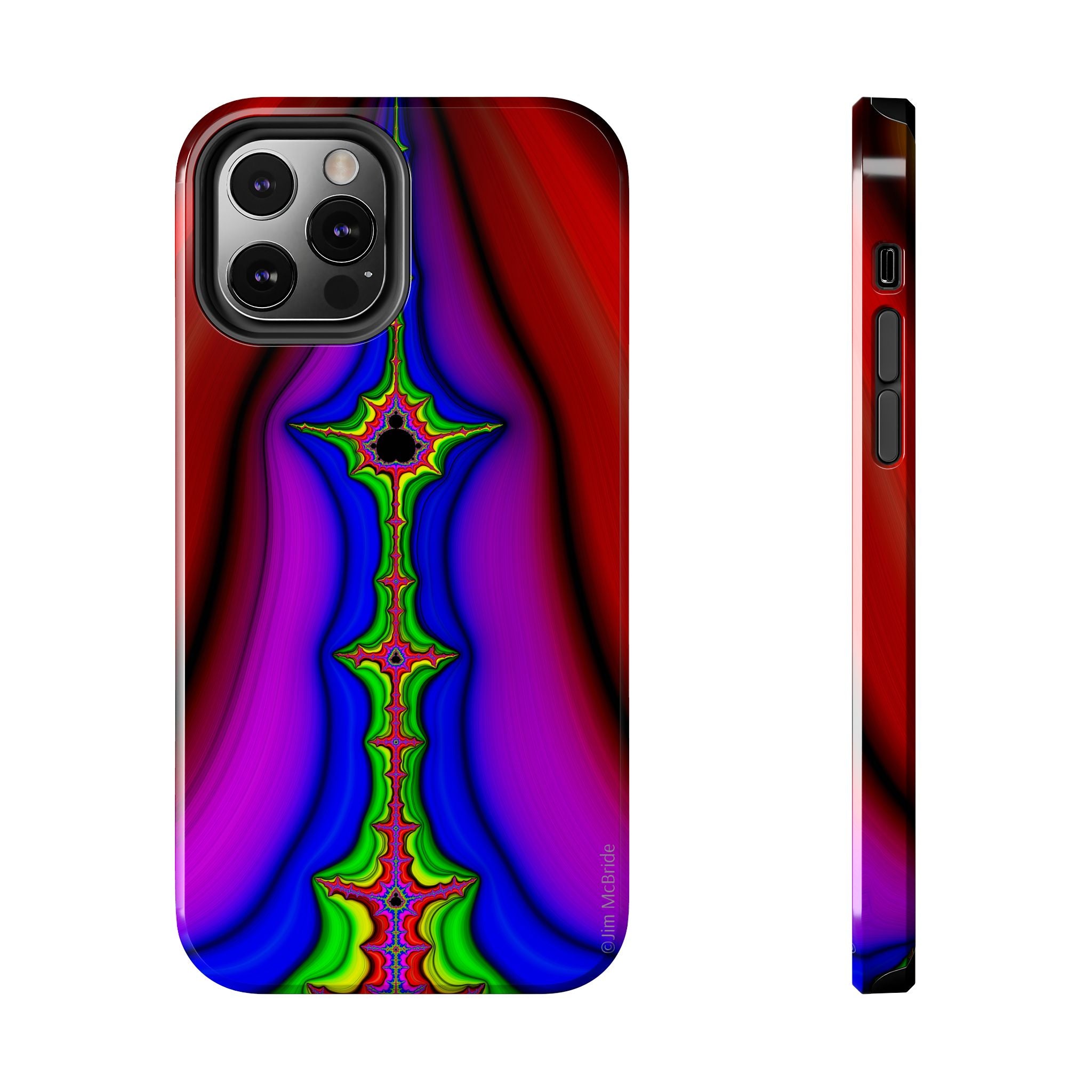 Psychedelic Fractal Tough Phone Case: Colorful Trippy Art