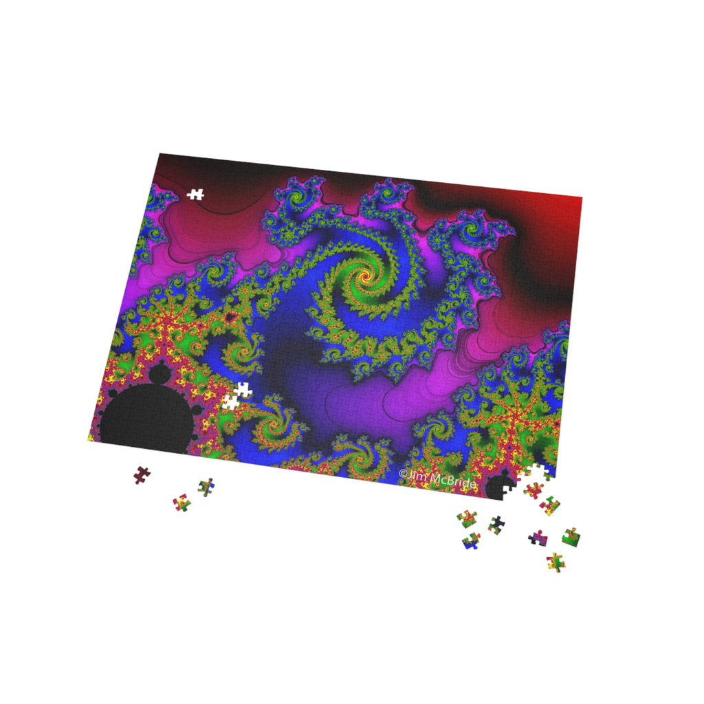 Psychedelic Fractal Jigsaw Puzzle: Vibrant Colors, Fun Challenge (1000-Piece)