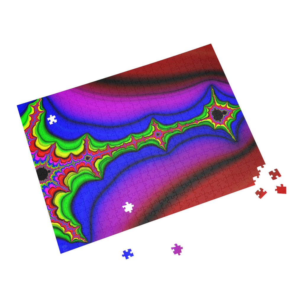 Psychedelic Fractal Jigsaw Puzzle: Vibrant Colors, Fun Challenge (1000-Piece)