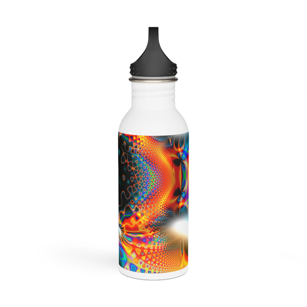 Fractal Stainless Steel Water Bottle: Psychedelic Art, 20oz