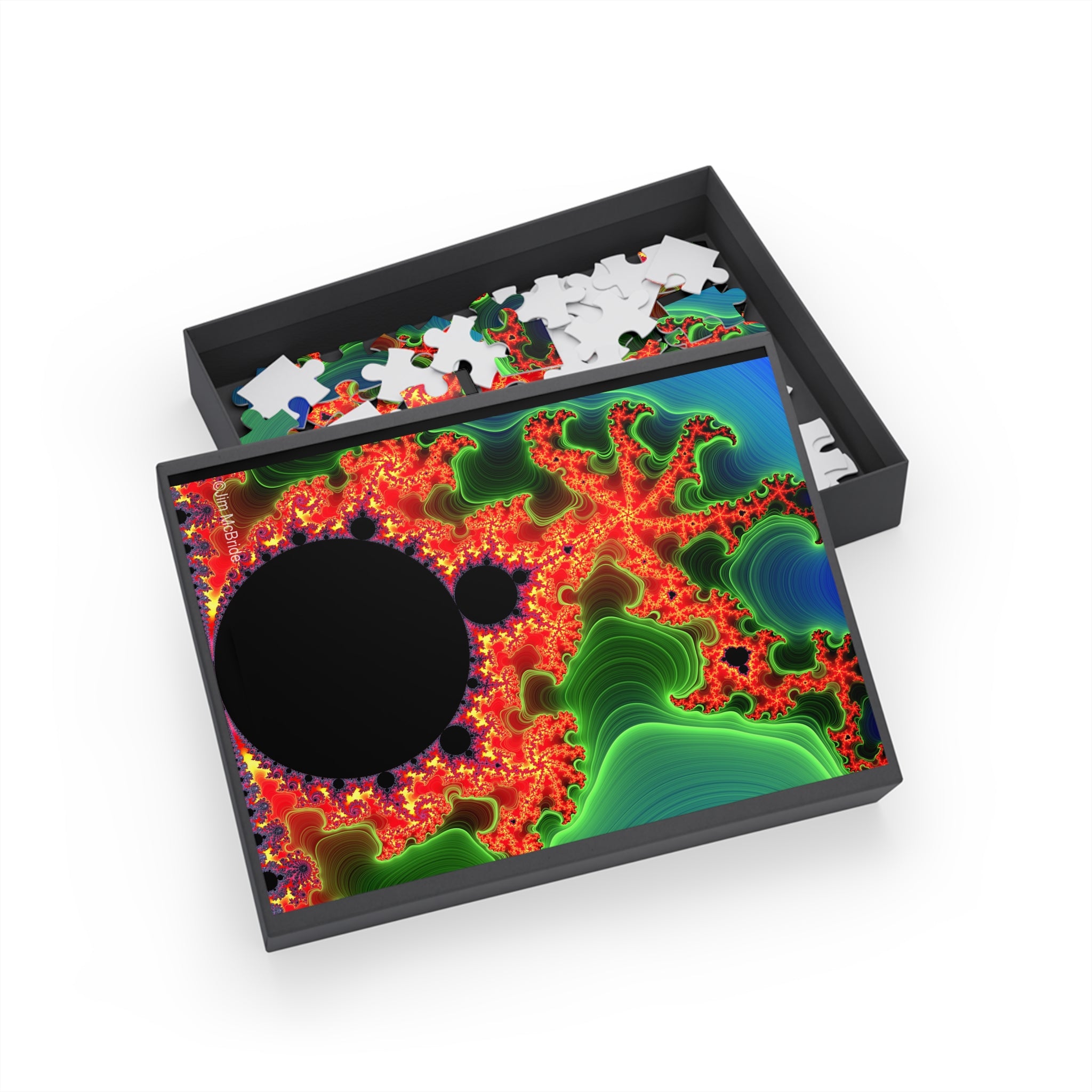 Psychedelic Fractal Jigsaw Puzzle: Vibrant Colors, Fun Challenge (1000-Piece)