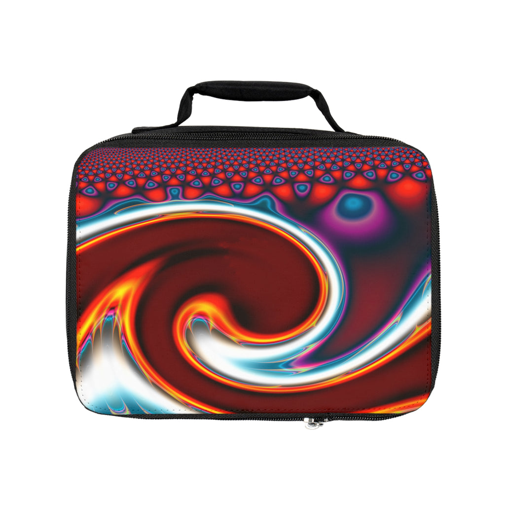 Psychedelic Fractal Lunch Bag: Insulated Trippy Mandala Tote