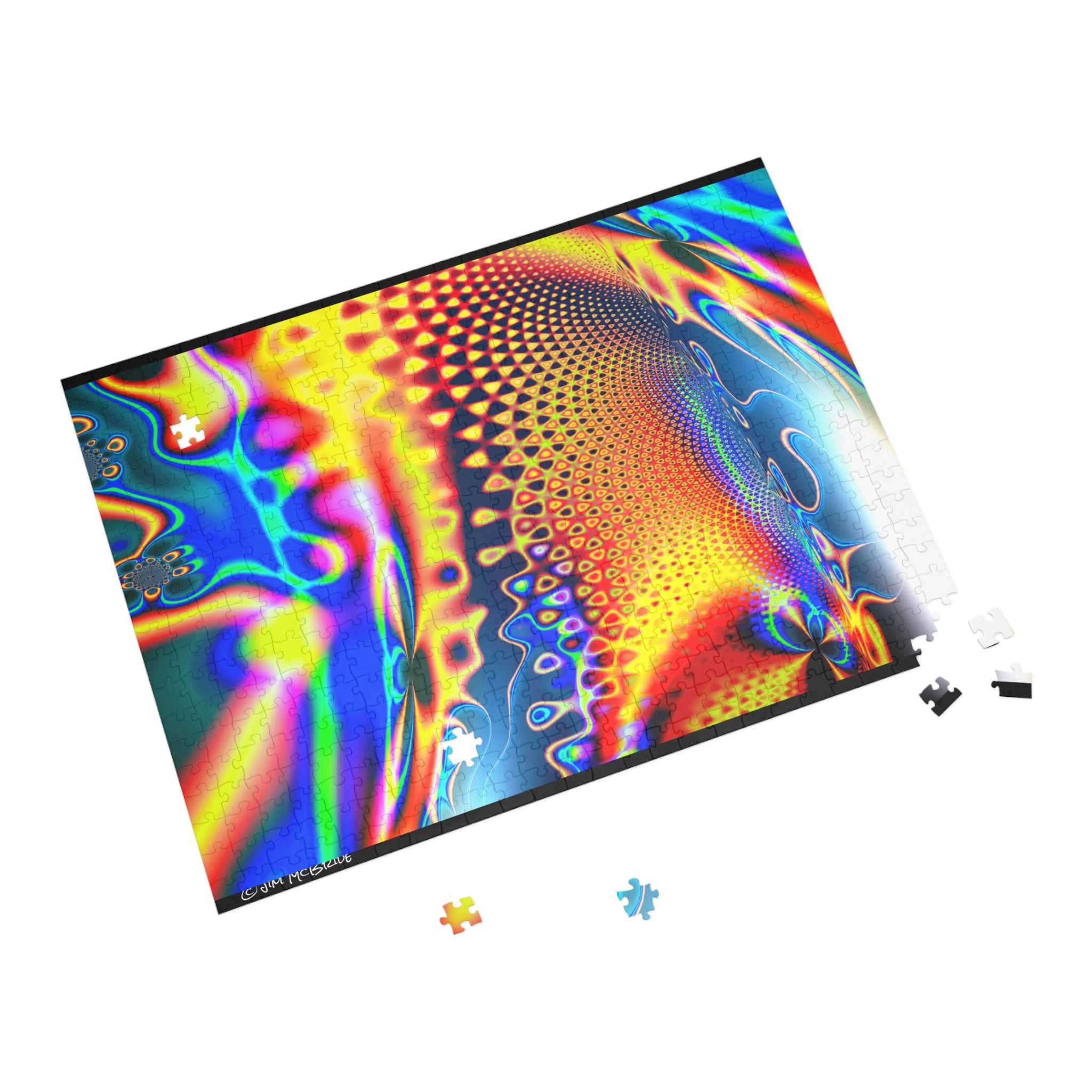 Psychedelic Fractal Jigsaw Puzzle: Vibrant Colors, Fun Challenge (1000-Piece)