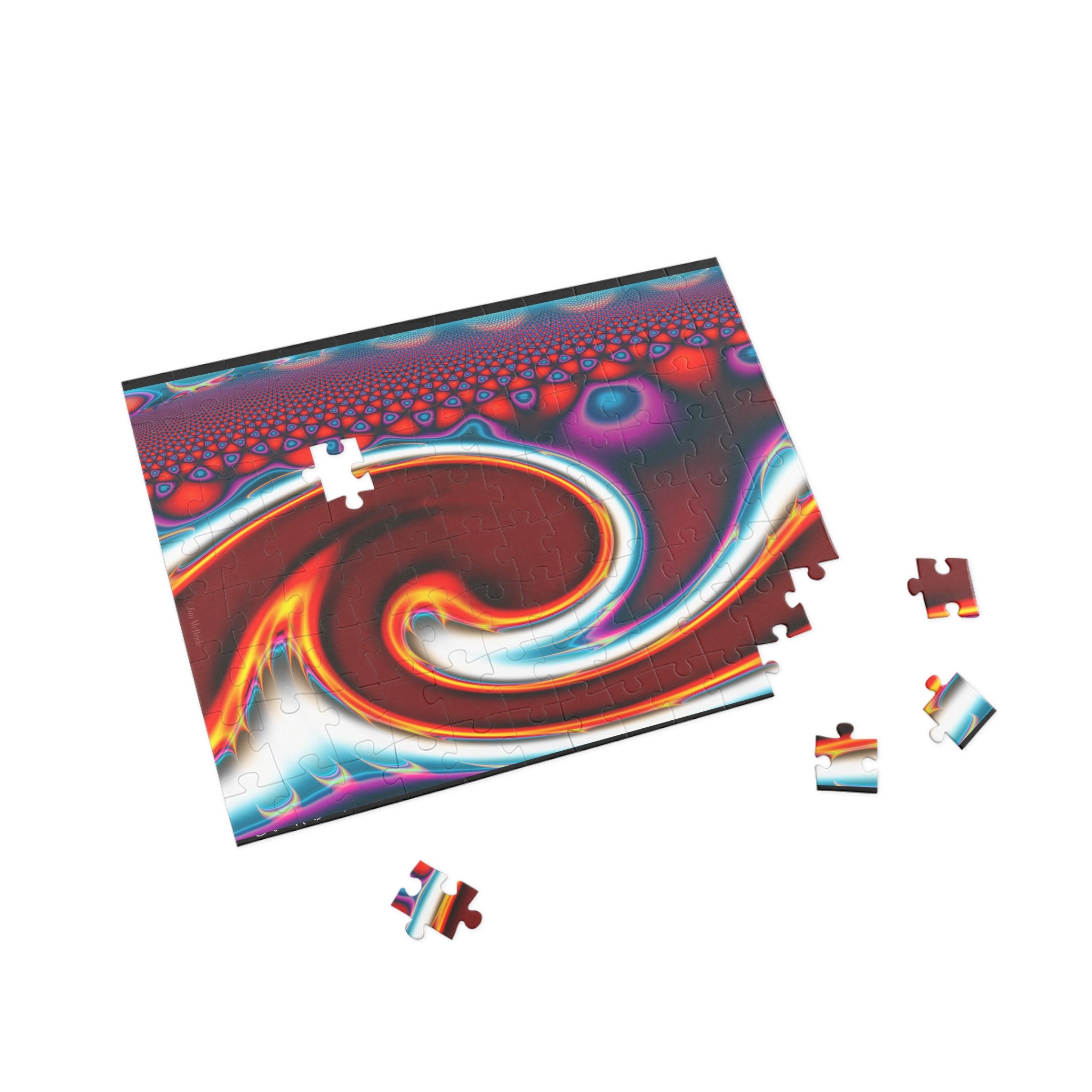 Psychedelic Fractal Jigsaw Puzzle: Vibrant Colors, Fun Challenge (1000-Piece)