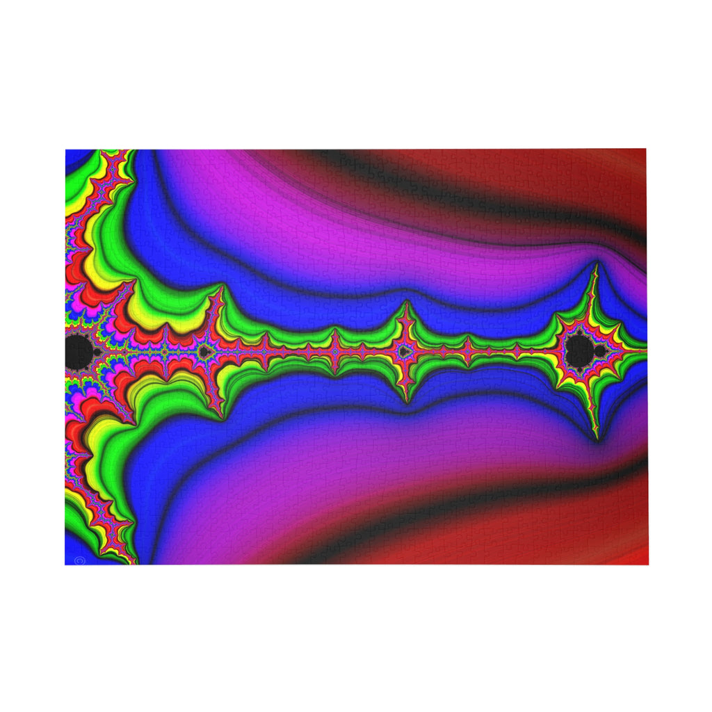 Psychedelic Fractal Jigsaw Puzzle: Vibrant Colors, Fun Challenge (1000-Piece)