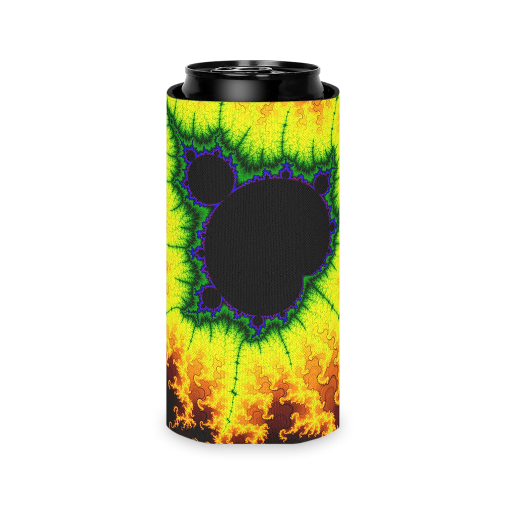 Mandelbrot Fractal Can Cooler: Trippy Abstract Party Favor