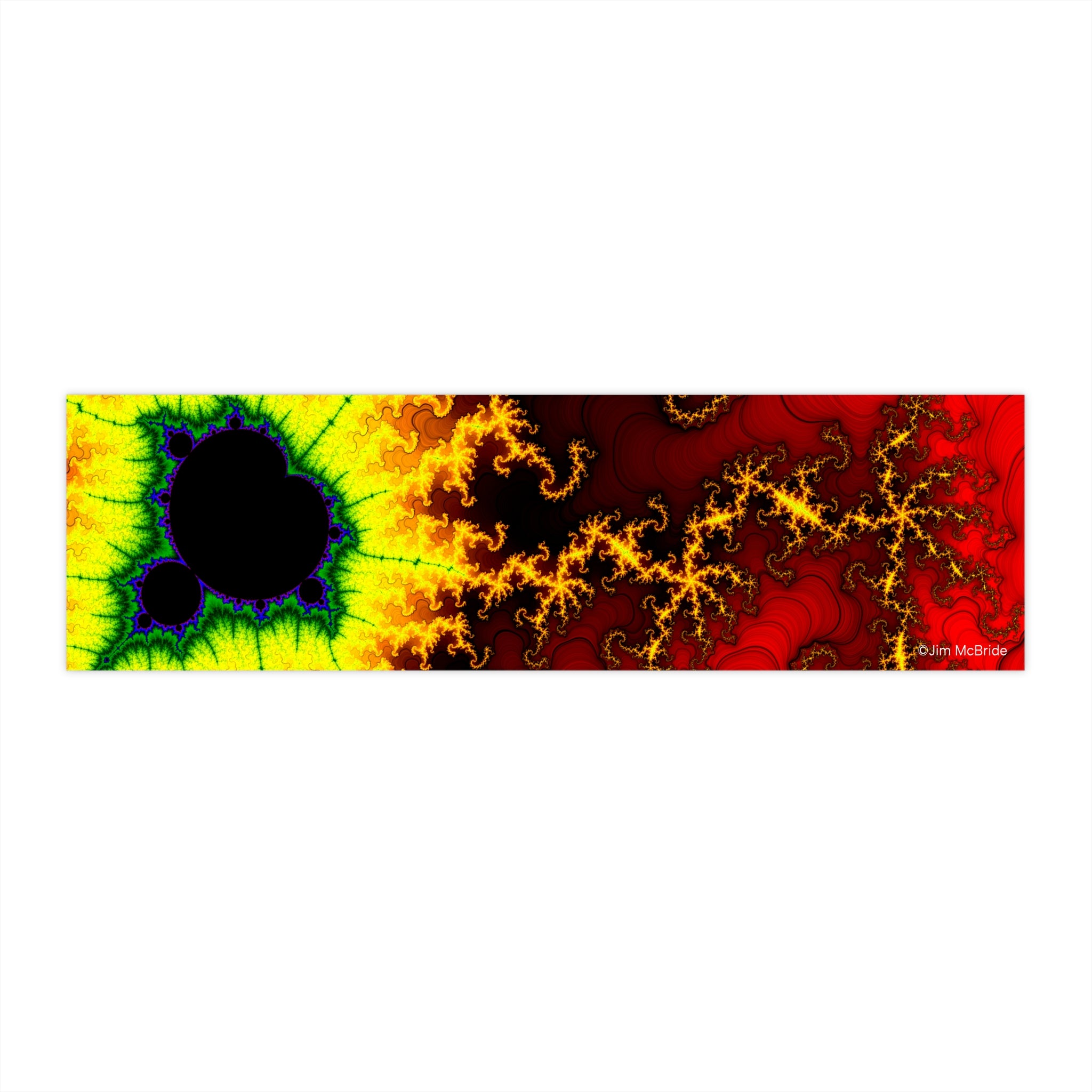 Fractal Bumper Sticker: Trippy Abstract Art, Waterproof Vinyl