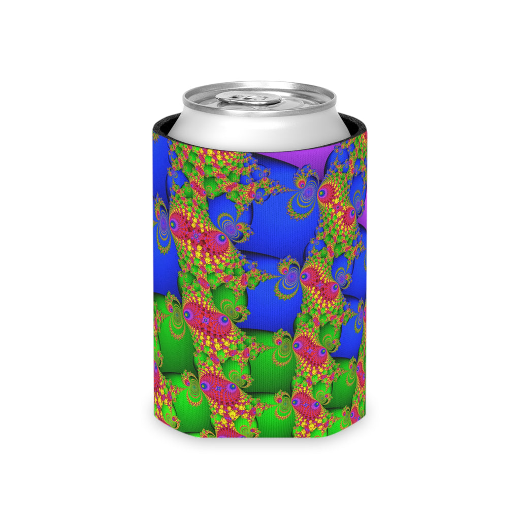 Mandelbrot Fractal Can Cooler: Trippy Abstract Party Favor