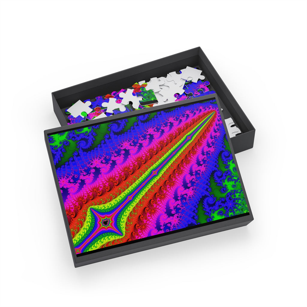 Psychedelic Fractal Jigsaw Puzzle: Vibrant Colors, Fun Challenge (1000-Piece)