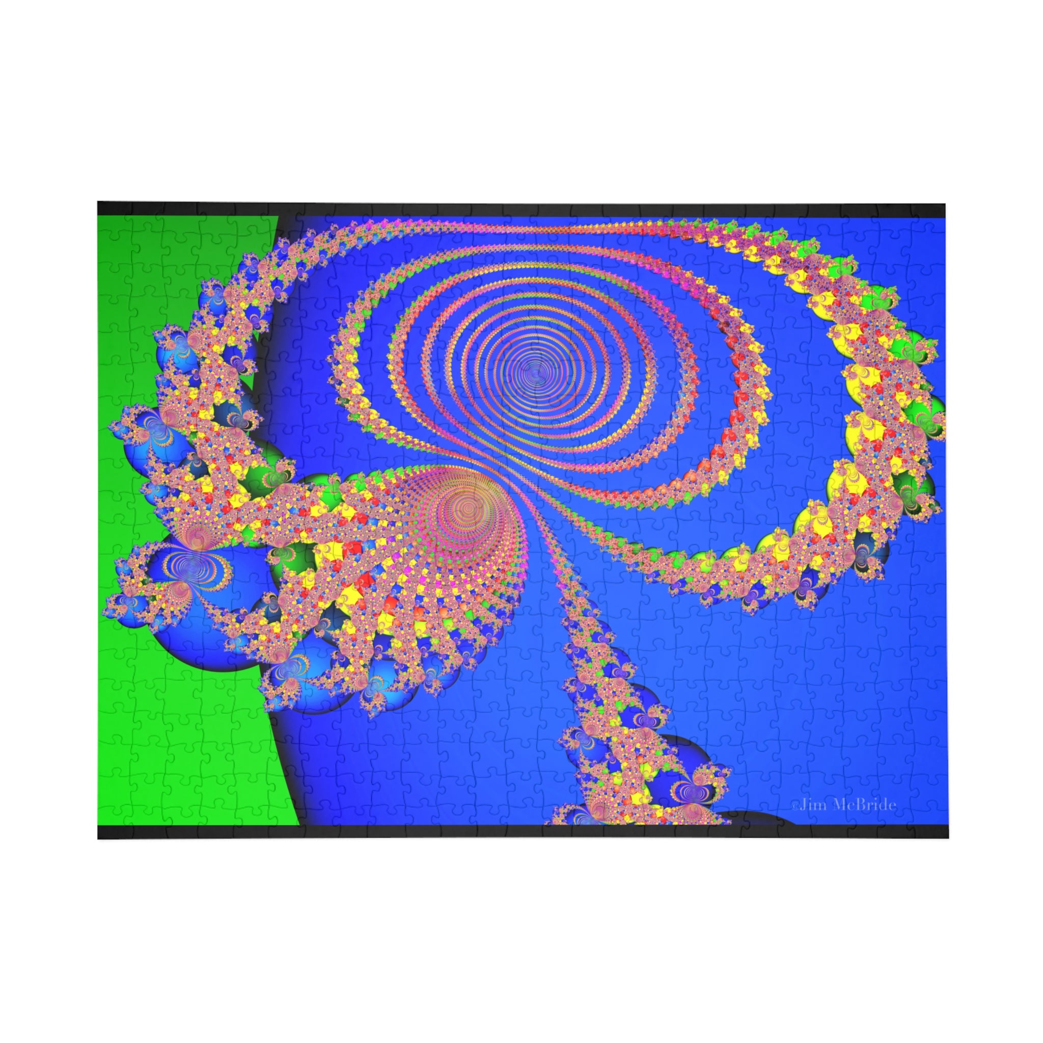 Psychedelic Fractal Jigsaw Puzzle: Vibrant Colors, Fun Challenge (1000-Piece)
