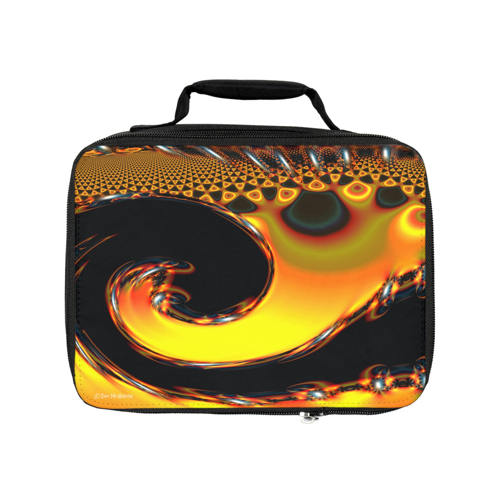Psychedelic Fractal Lunch Bag: Insulated Trippy Mandala Tote