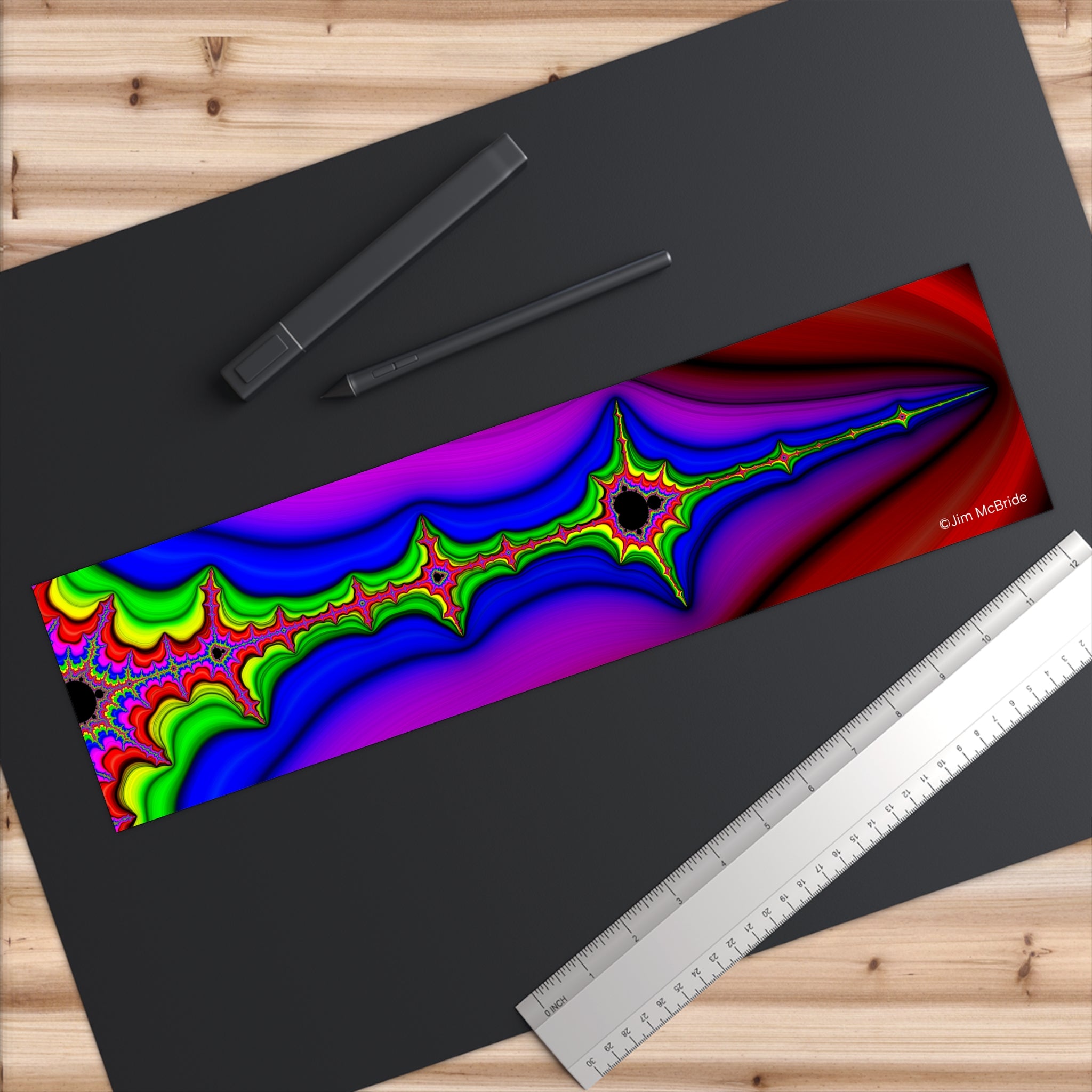 Fractal Bumper Sticker: Trippy Abstract Art, Waterproof Vinyl