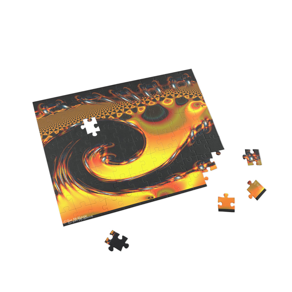 Psychedelic Fractal Jigsaw Puzzle: Vibrant Colors, Fun Challenge (1000-Piece)