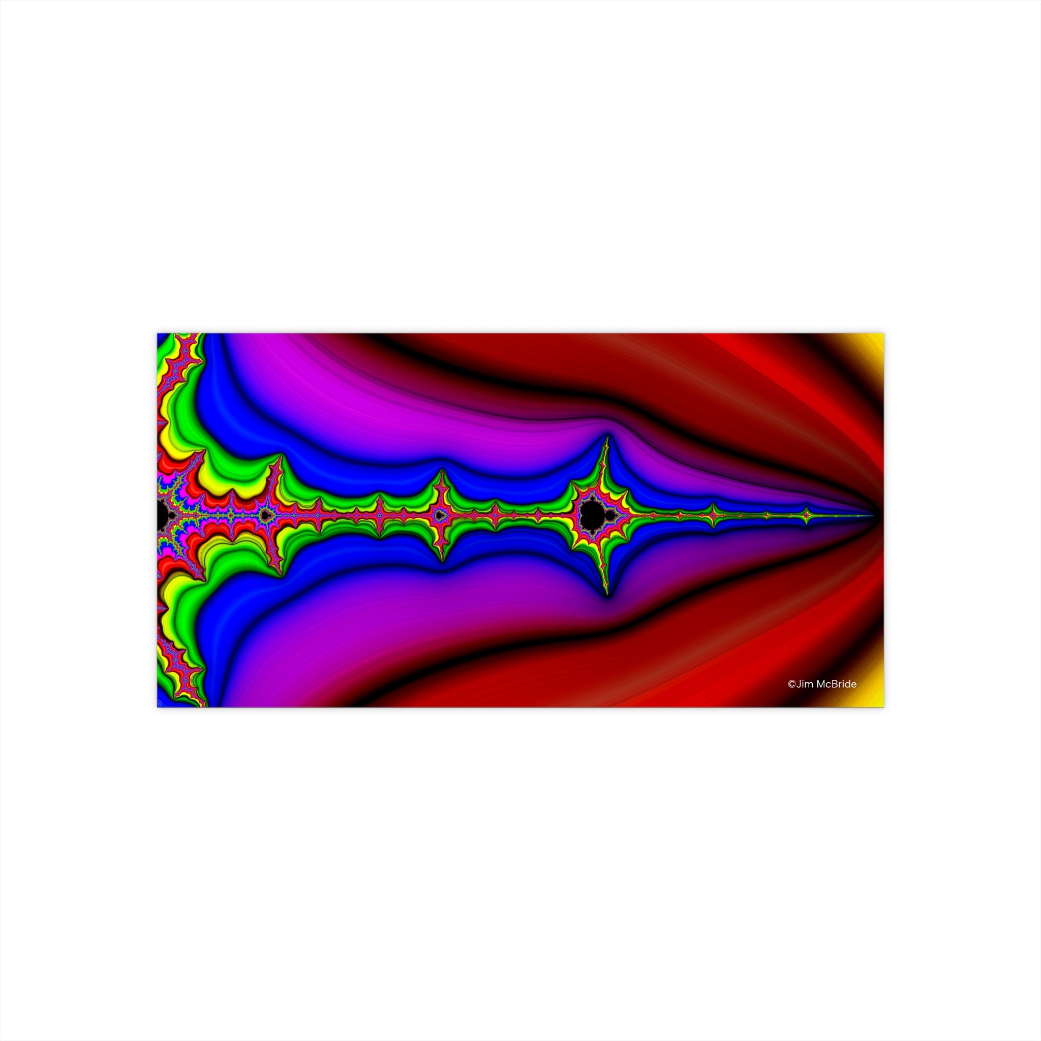 Fractal Bumper Sticker: Trippy Abstract Art, Waterproof Vinyl