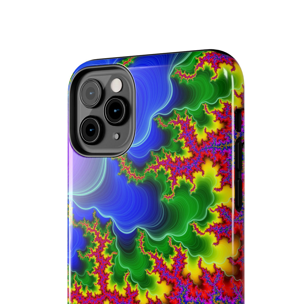 Psychedelic Fractal Tough Phone Case: Colorful Trippy Art